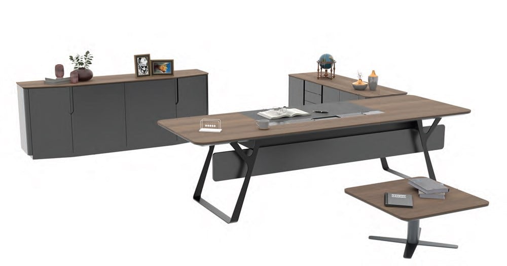 Tefen 240 lık 30+12 mm Derili Serbest Etajerli Yönetici Takım