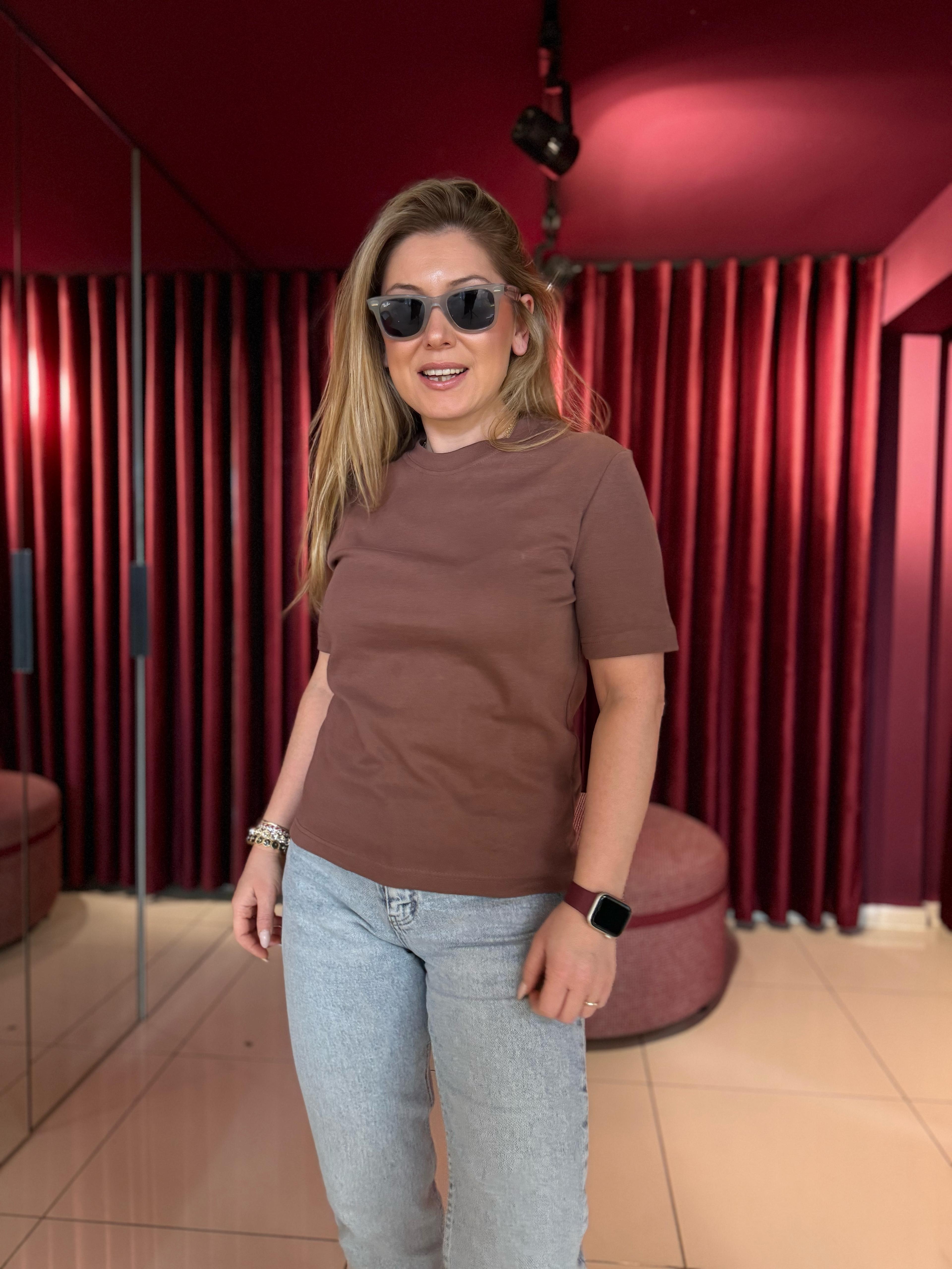 T-Shirt1075 Massi T-Shirt Açık Kahve