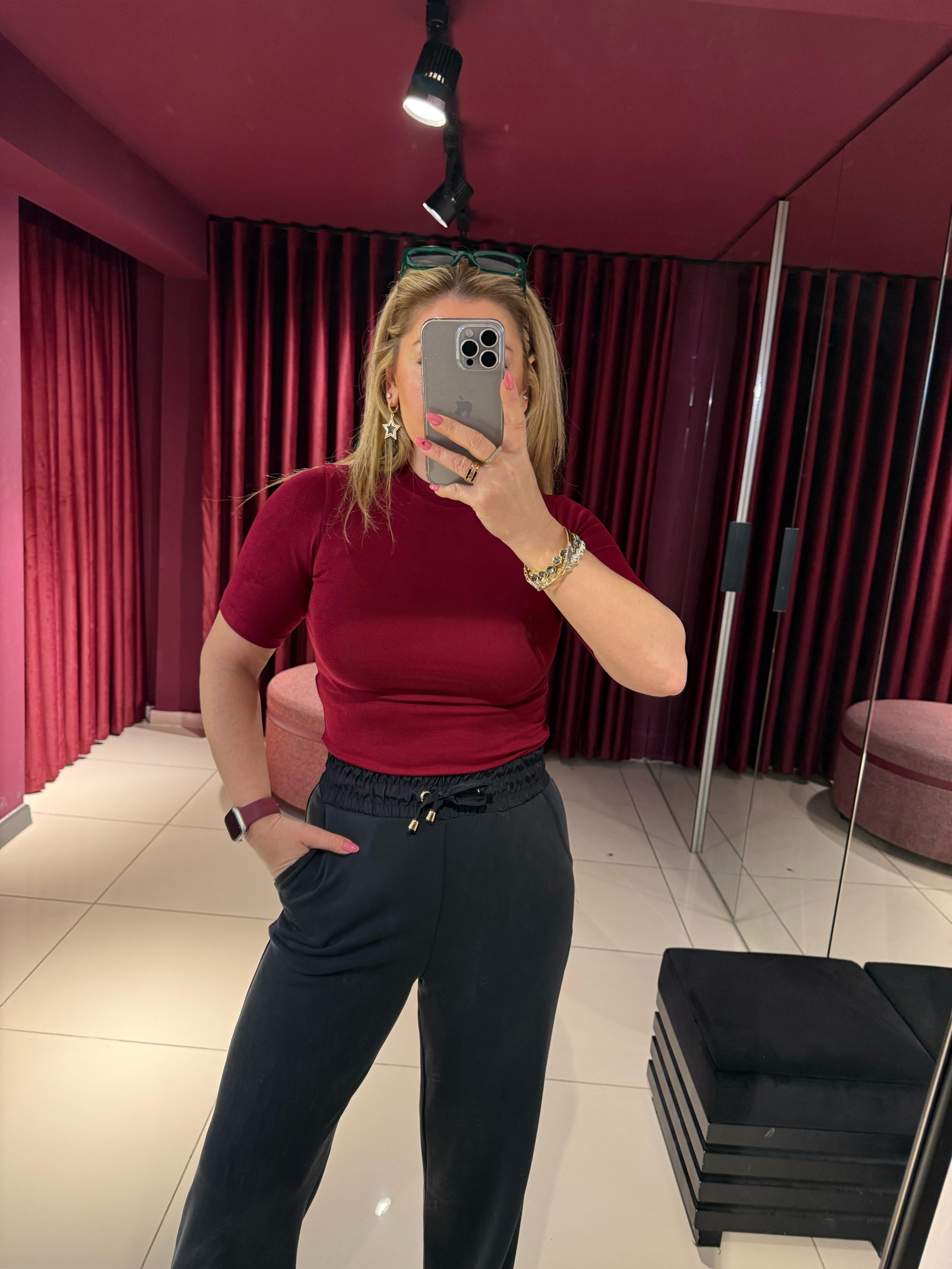 T-Shirt1164 Buzy Kısa Kollu T-Shirt Bordo