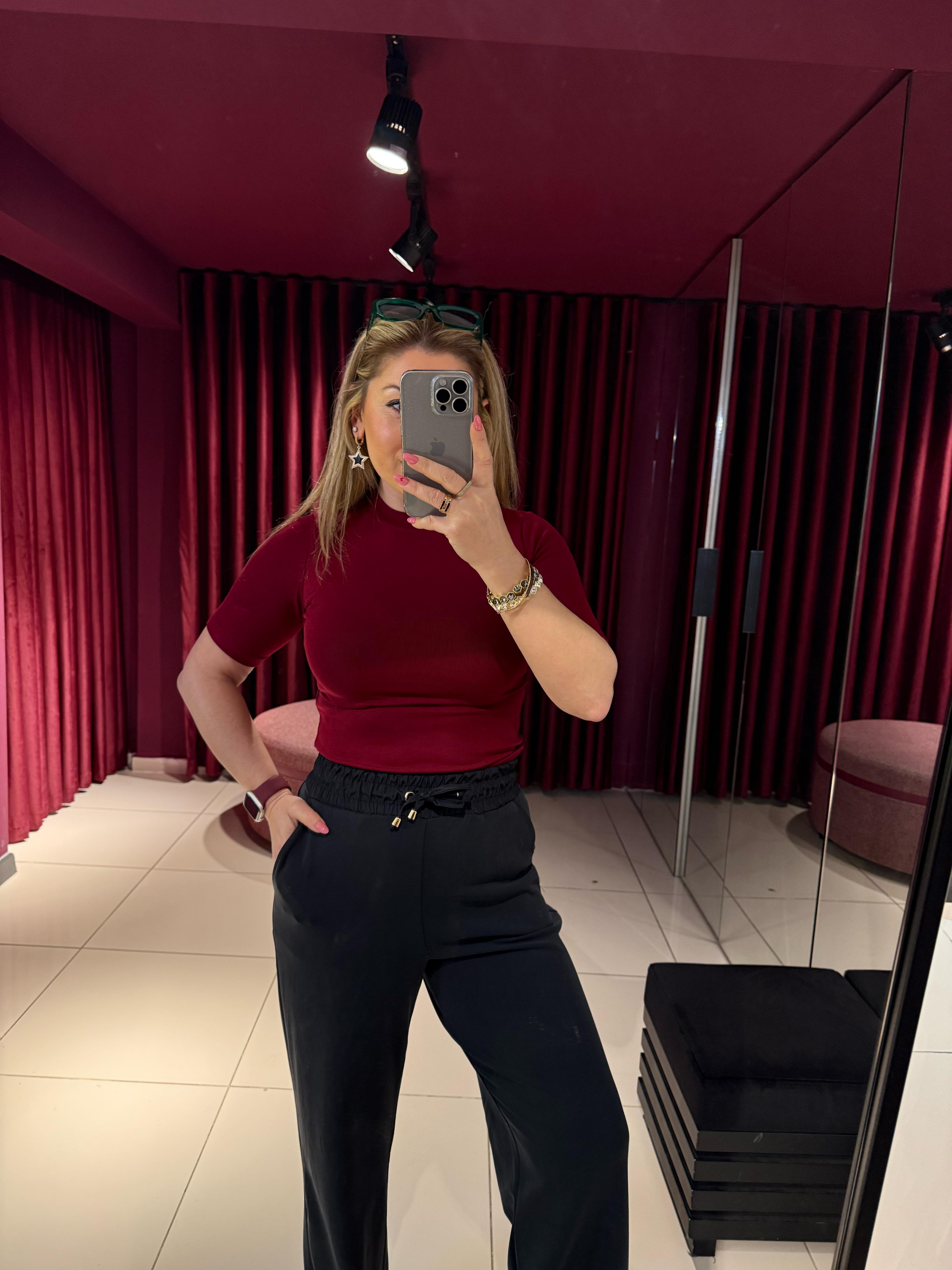 T-Shirt1164 Buzy Kısa Kollu T-Shirt Bordo