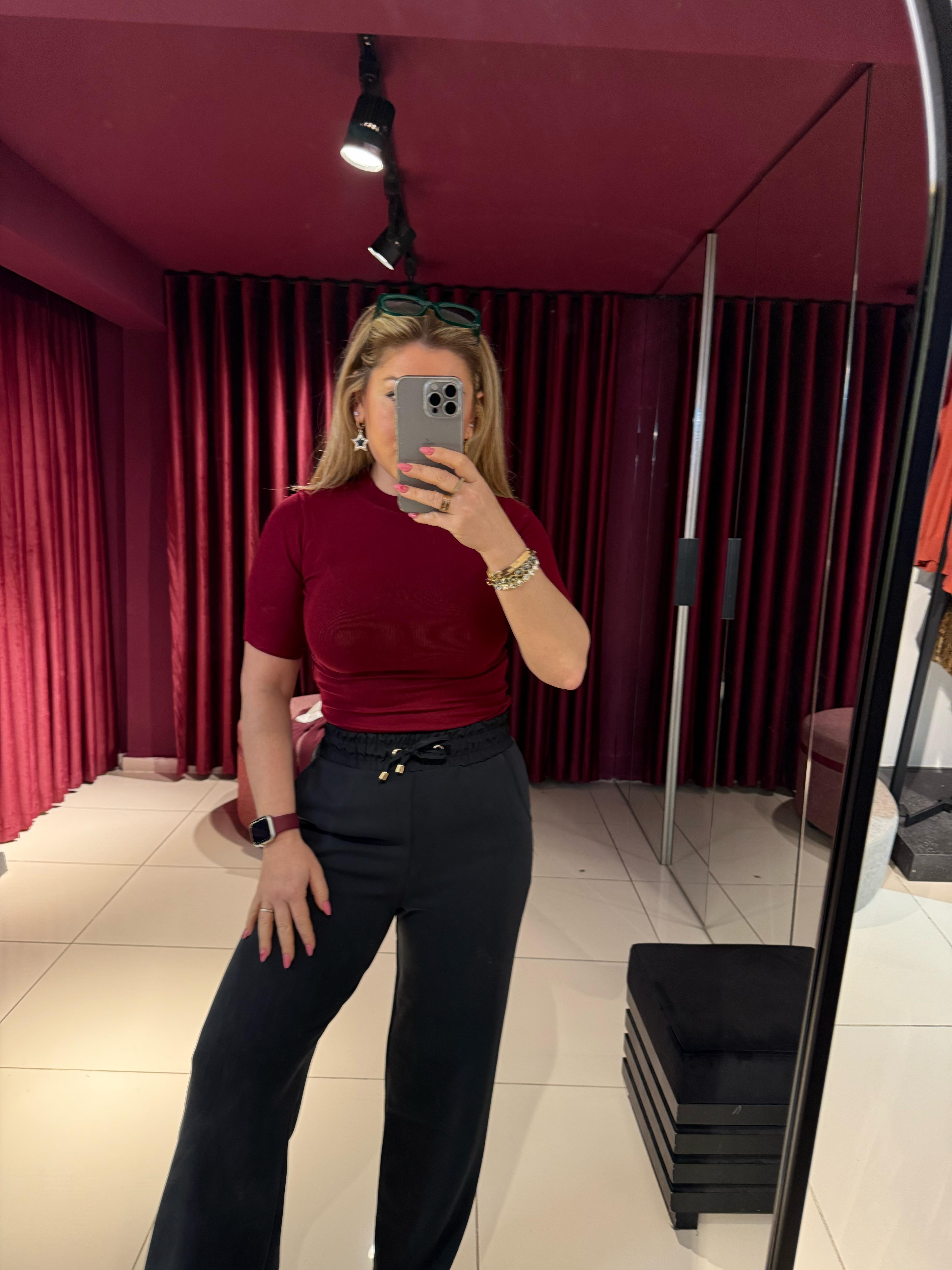 T-Shirt1164 Buzy Kısa Kollu T-Shirt Bordo
