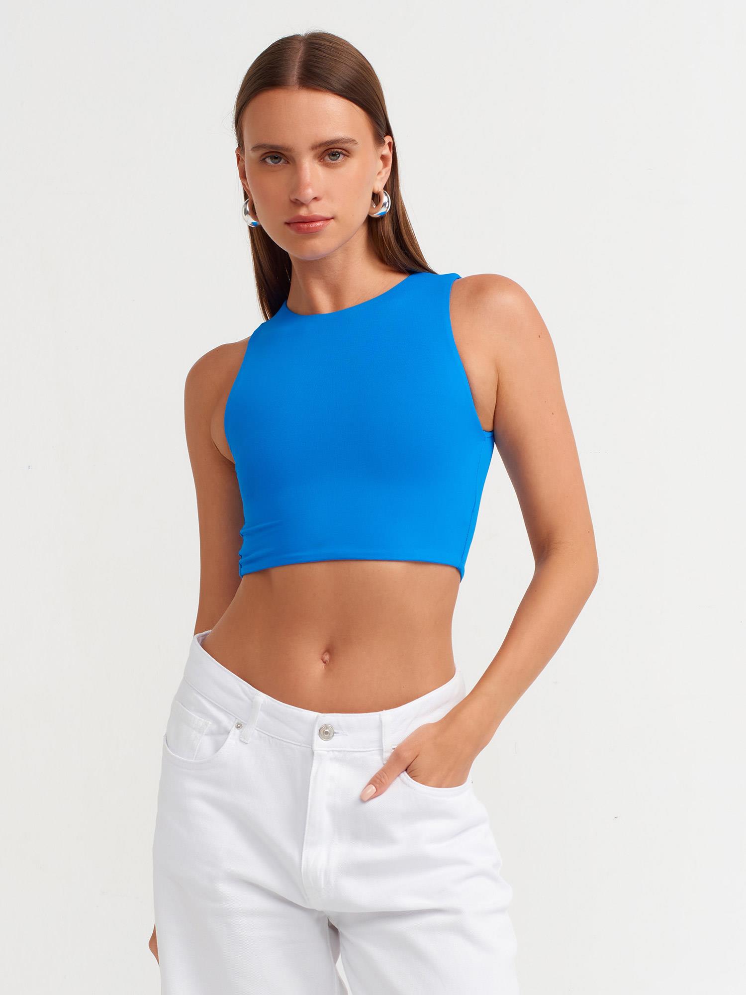 T-Shirt20902 Poliamid Crop Top Saks