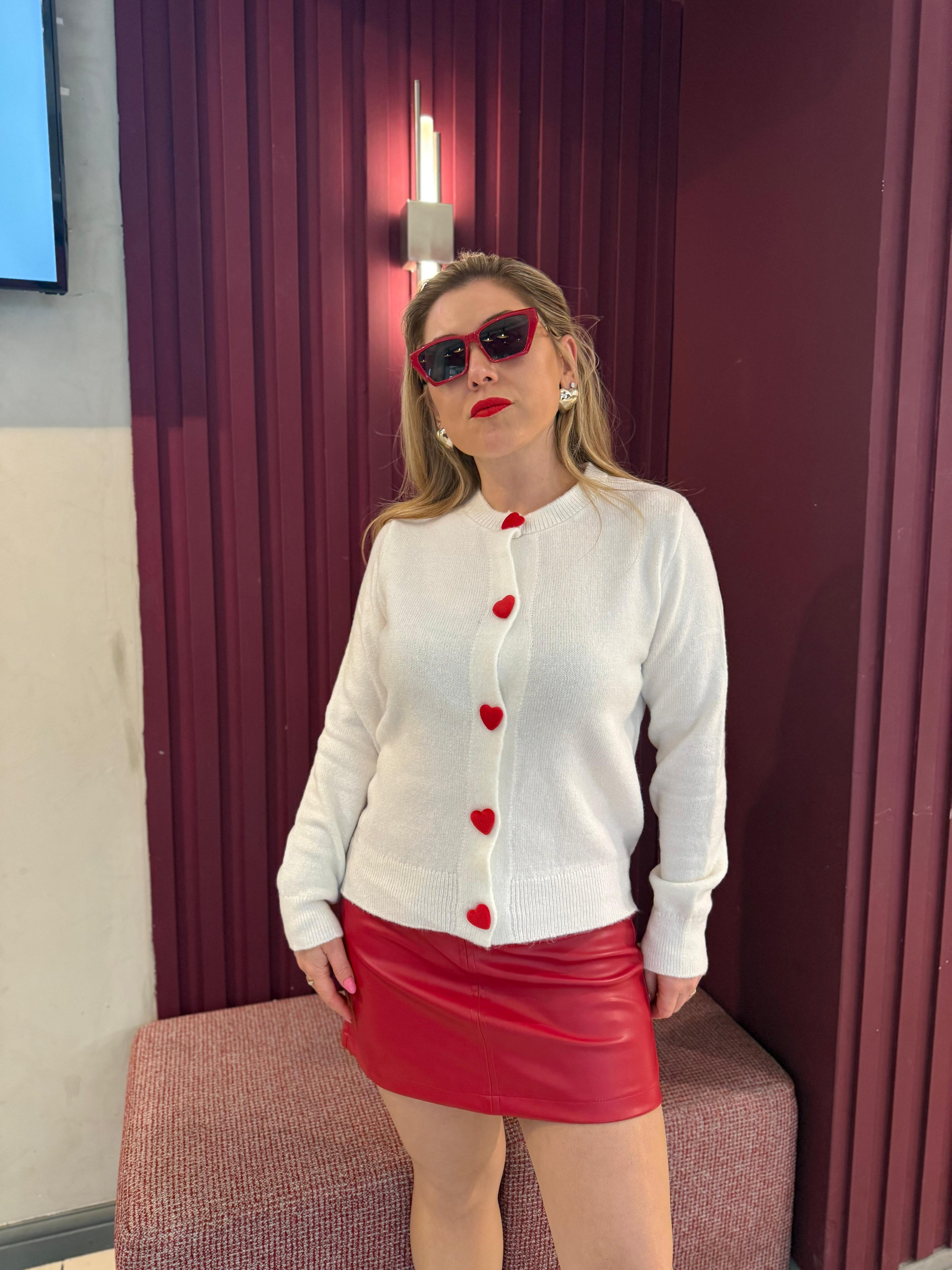 Hırka241075 Kalpli Hırka Taş