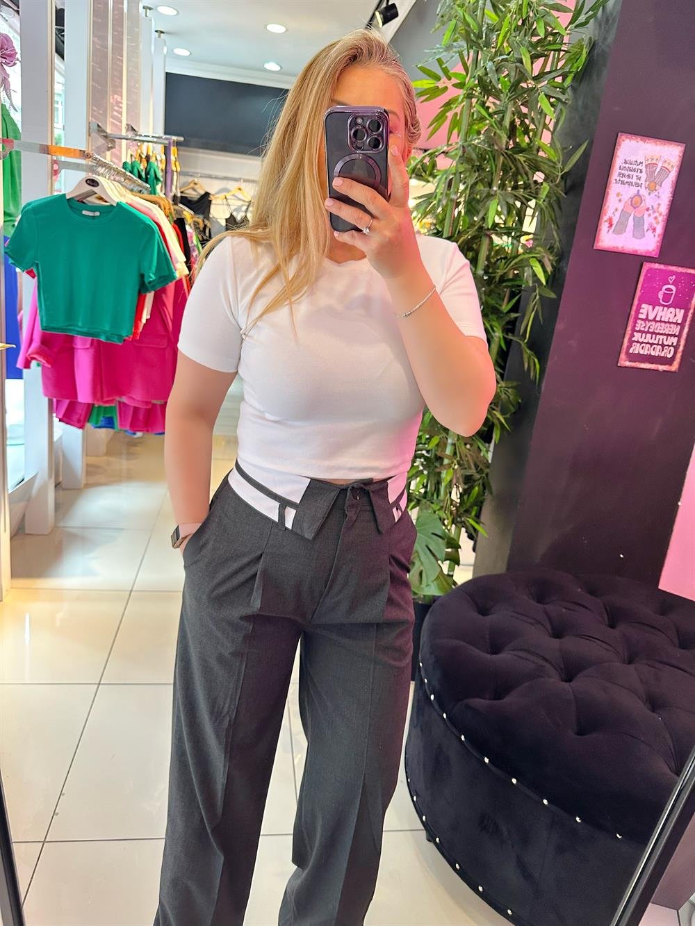 T-Shirt30124 Crop T-Shirt Beyaz
