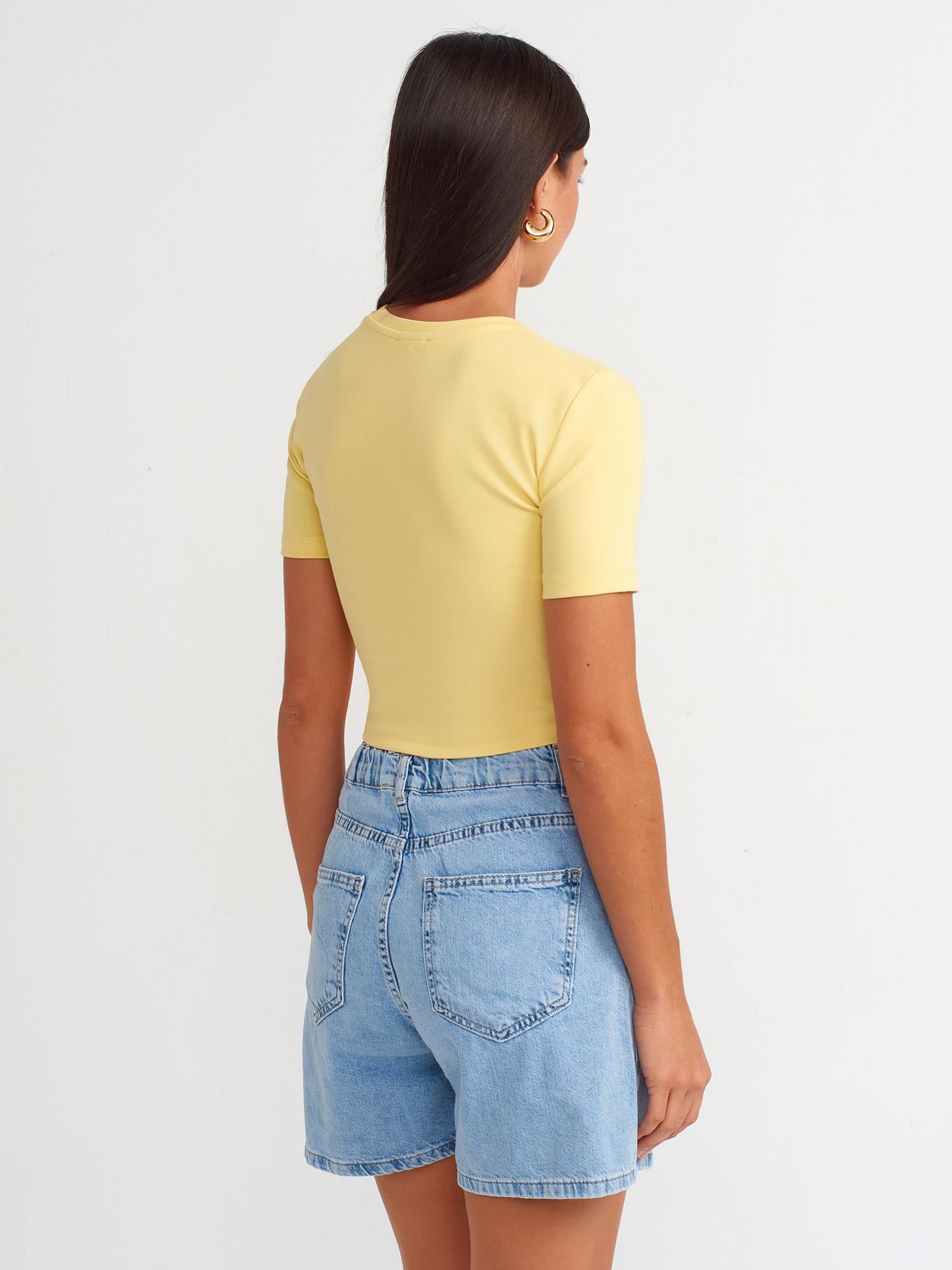 T-Shirt30124 Crop T-Shirt Sarı
