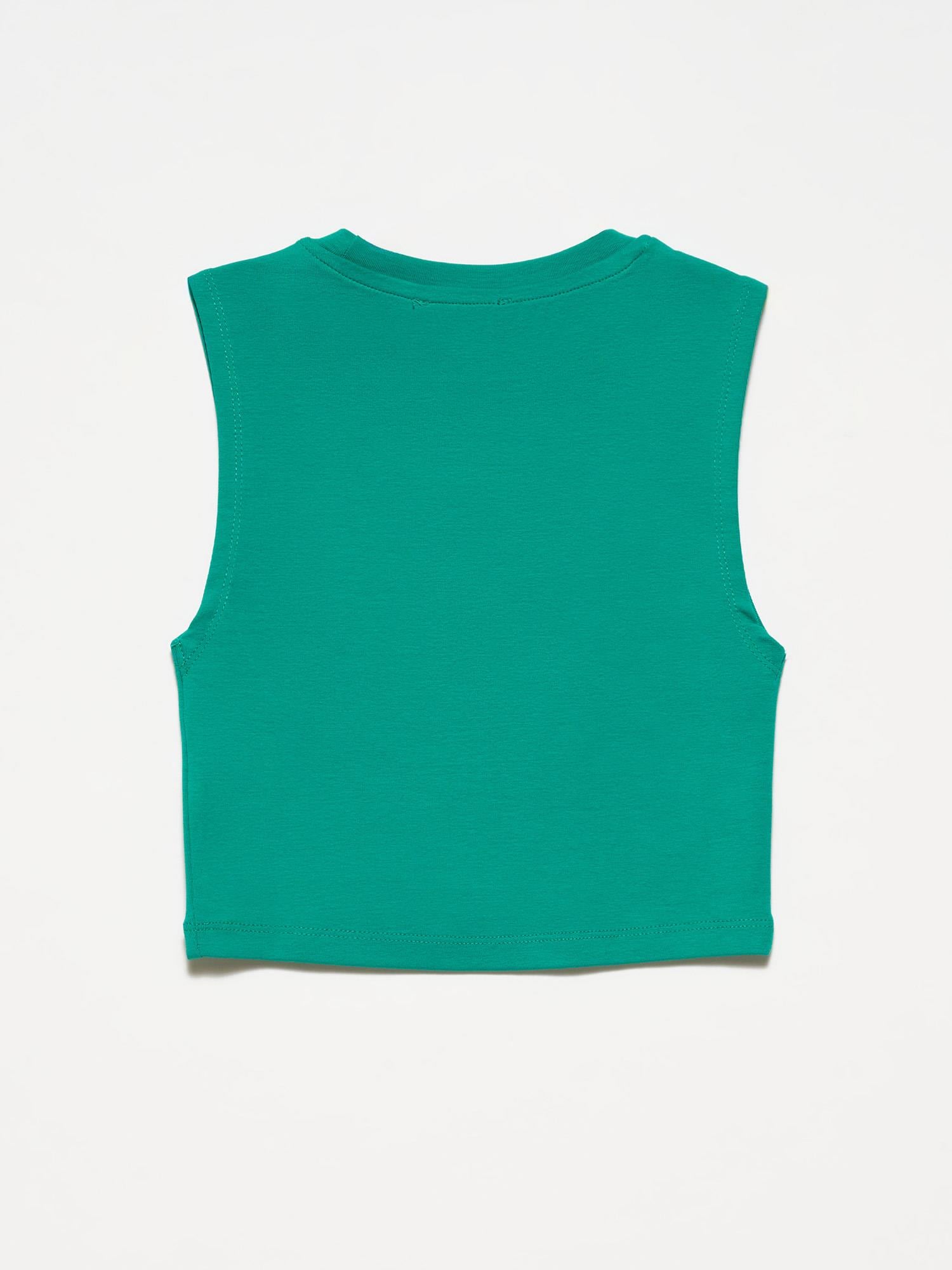 Bluz30125 Crop Top Yeşil