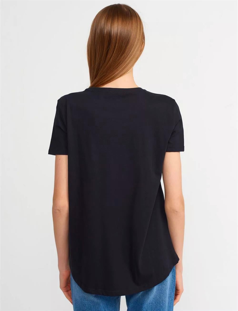 T-Shirt3471 Bisiklet Yaka Basic T-Shirt Siyah