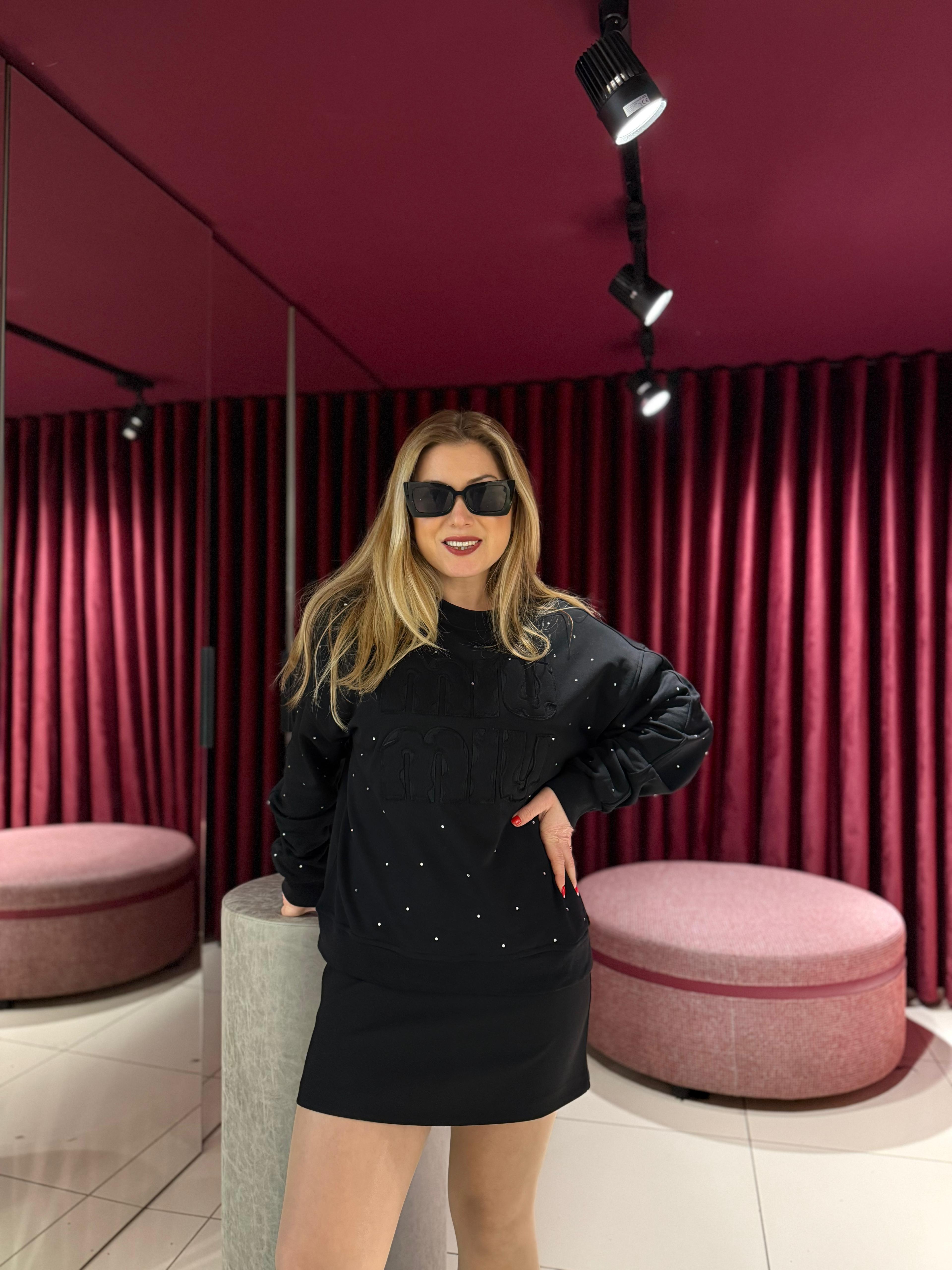 Sweat-Shirt3509 Miu Miu Sweat Siyah