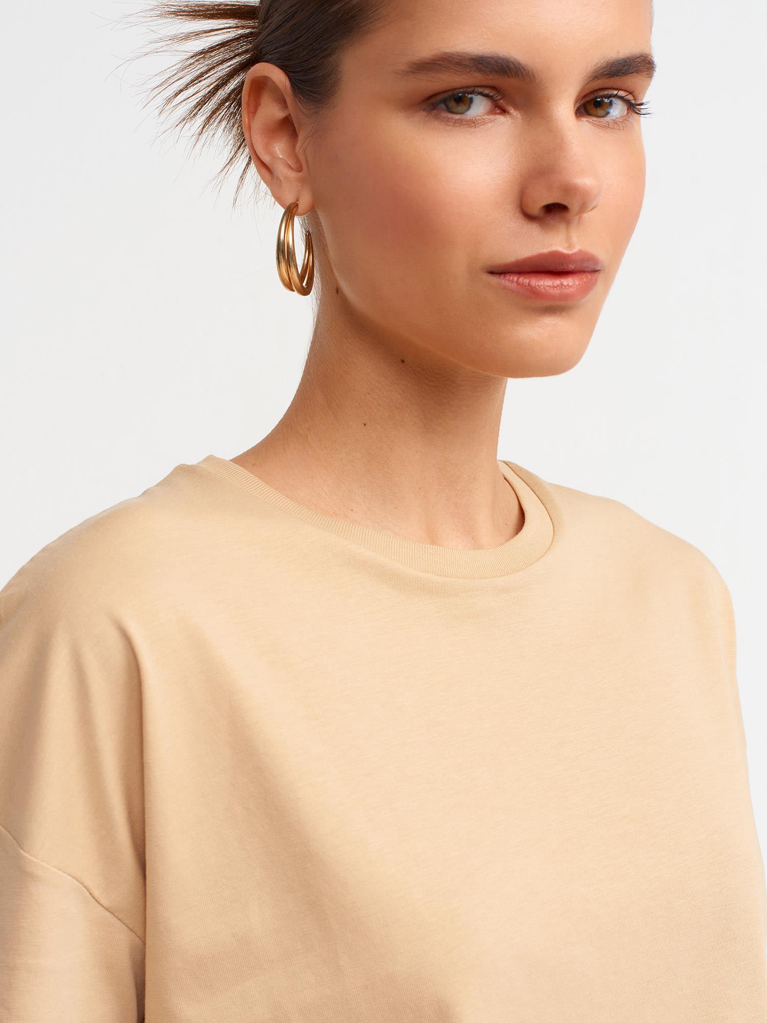 T-Shirt3683 Basic T-Shirt Bej