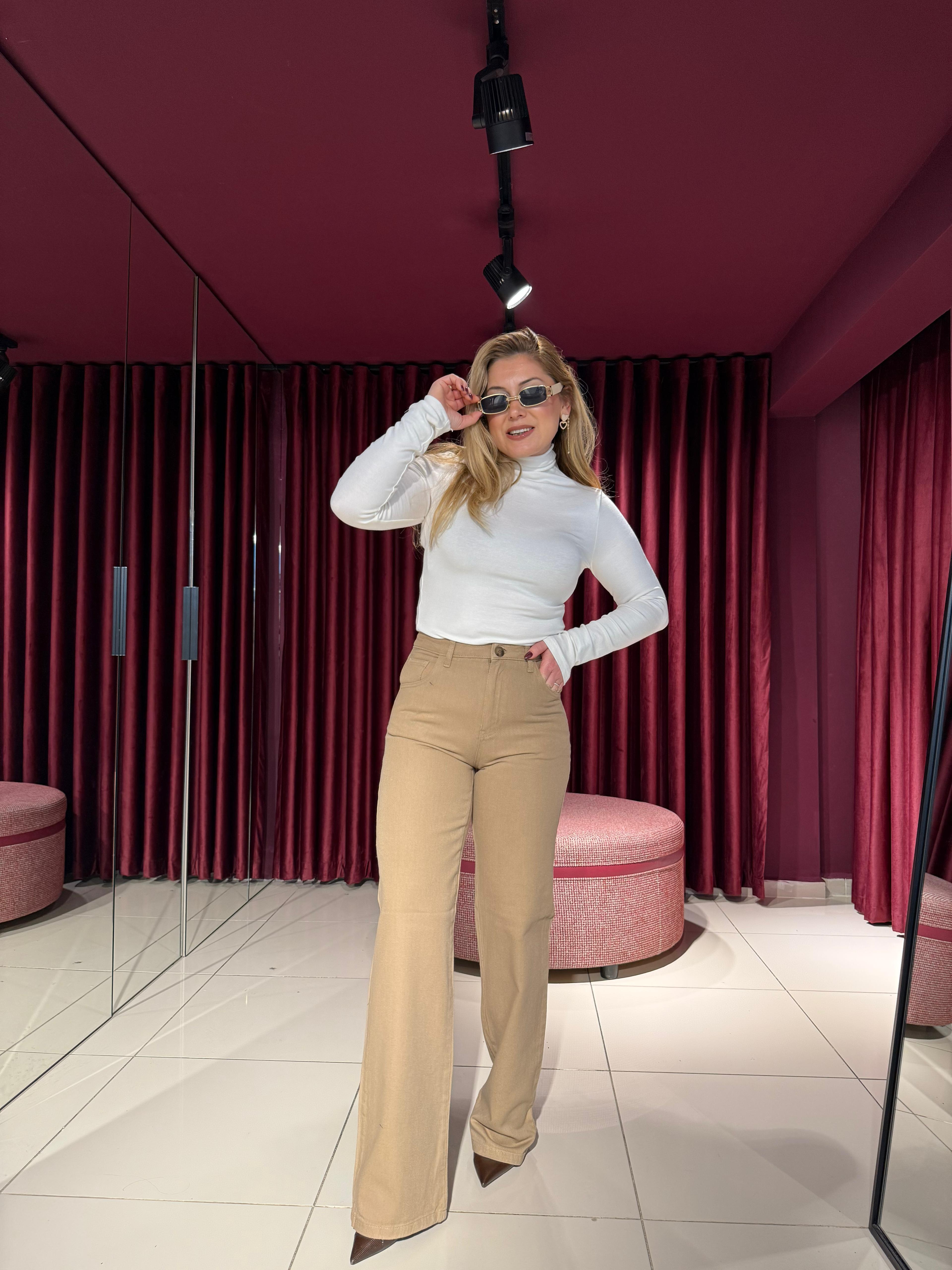 Pantolon3731 Gabardin Pantolon Vizon