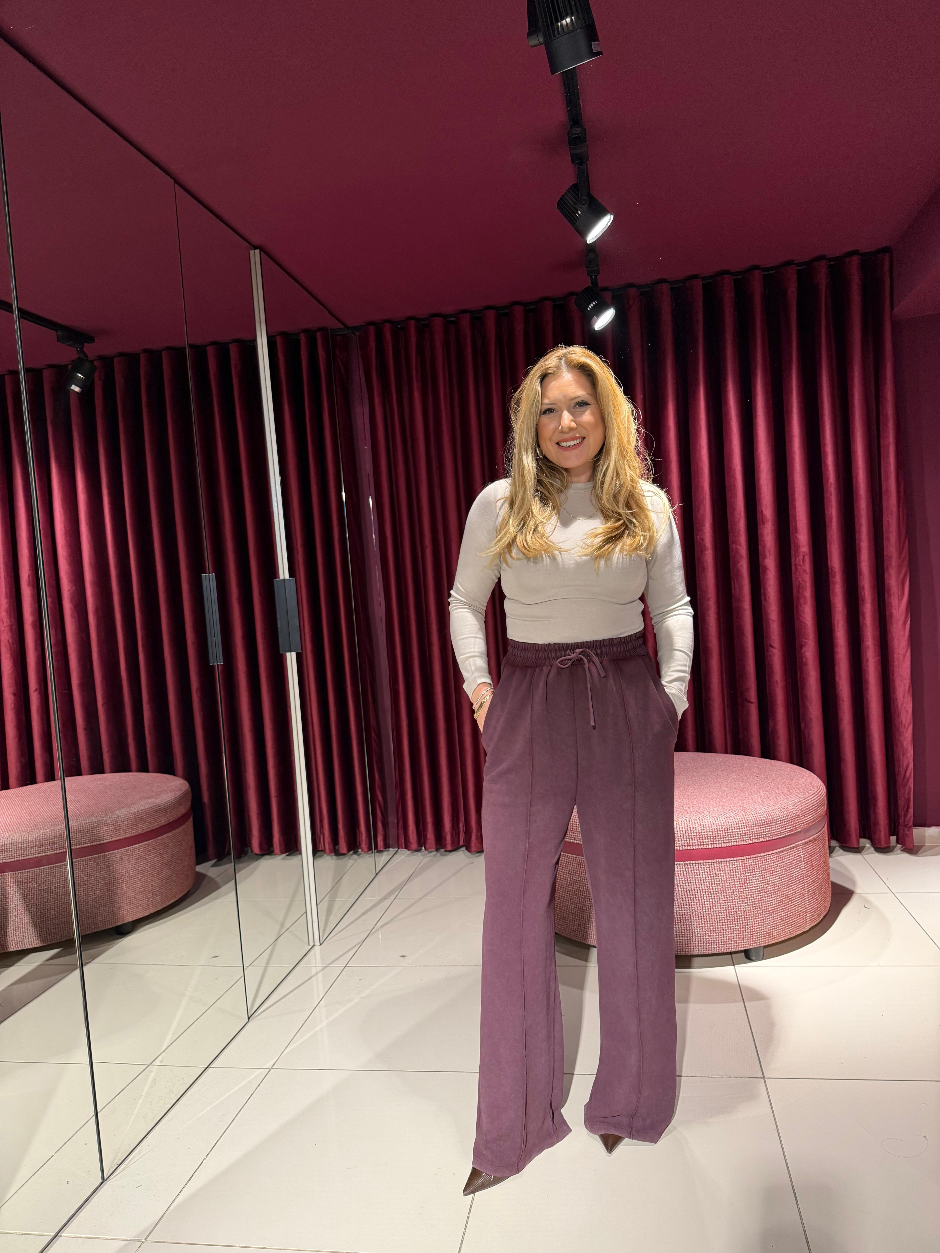 Pantolon3742 Oysh Yıkamalı Pantolon Bordo