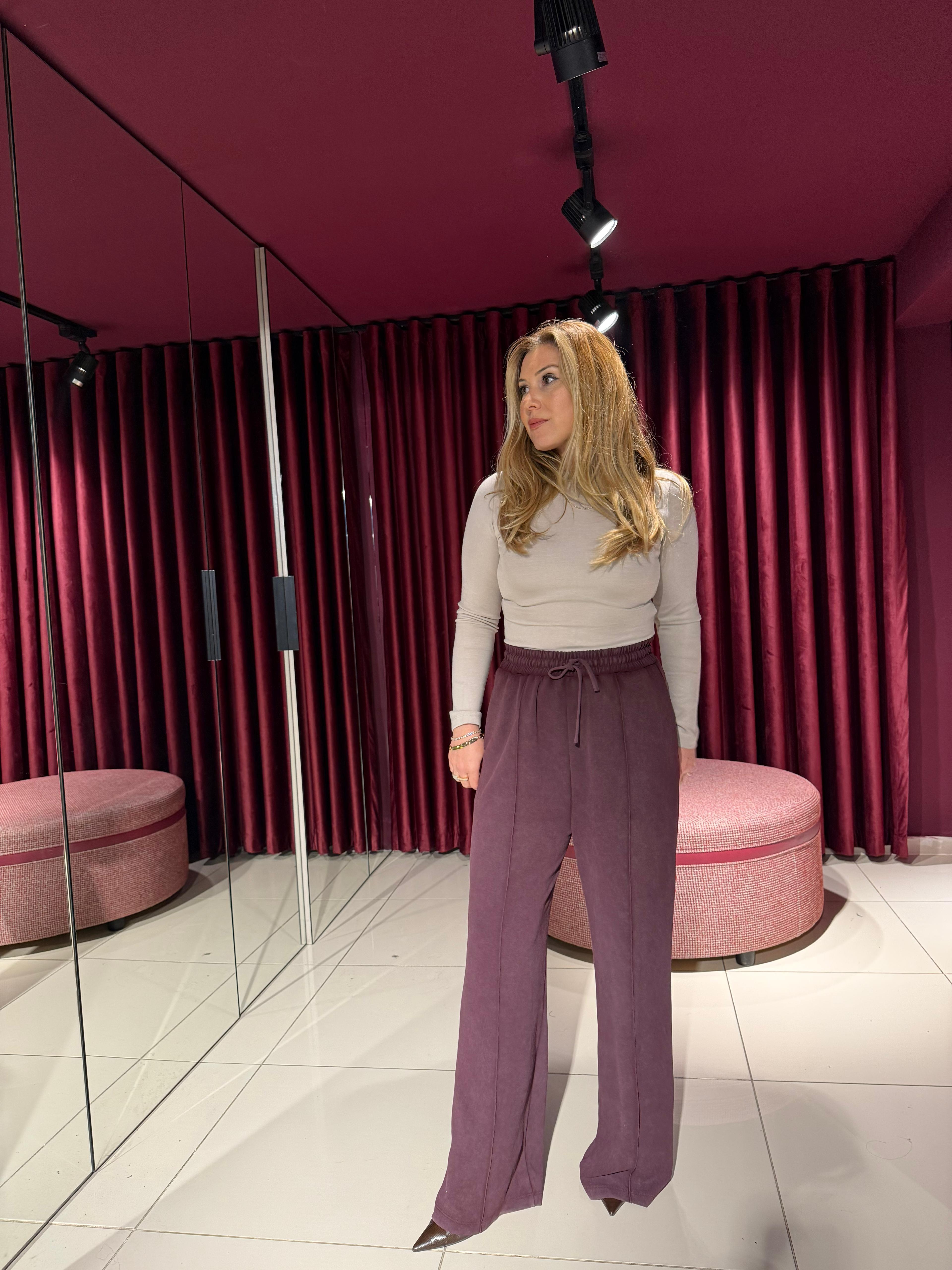 Pantolon3742 Oysh Yıkamalı Pantolon Bordo
