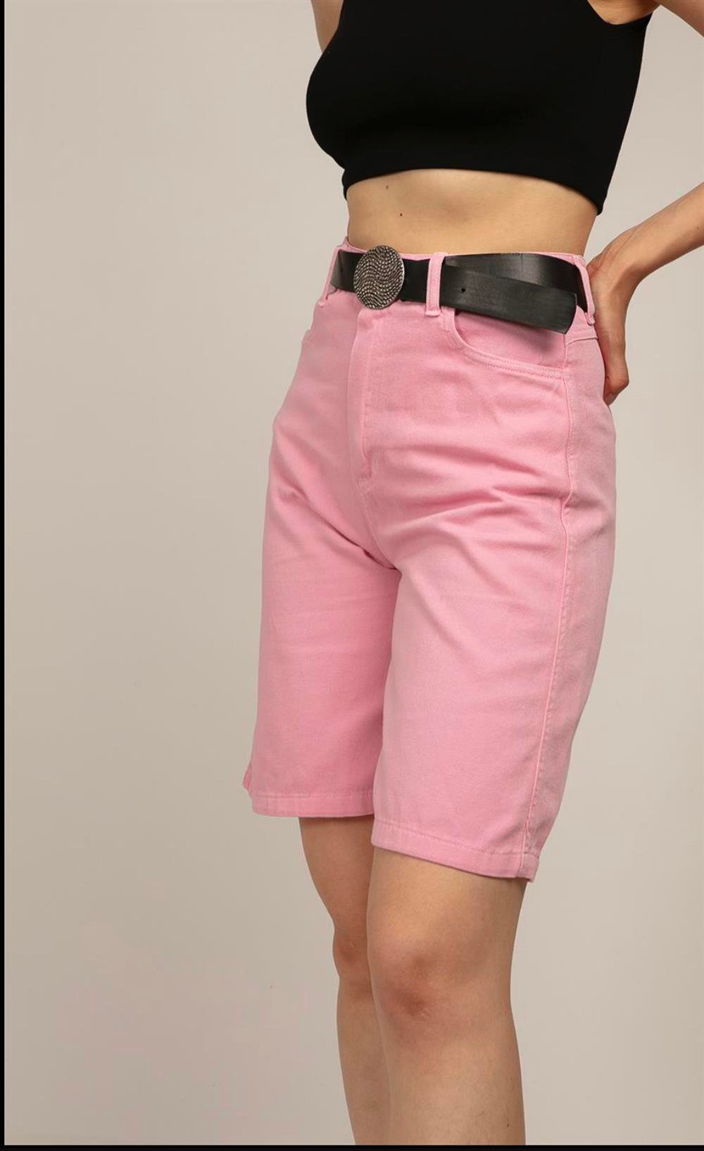 Şort50293 Gabardin Şort Pembe