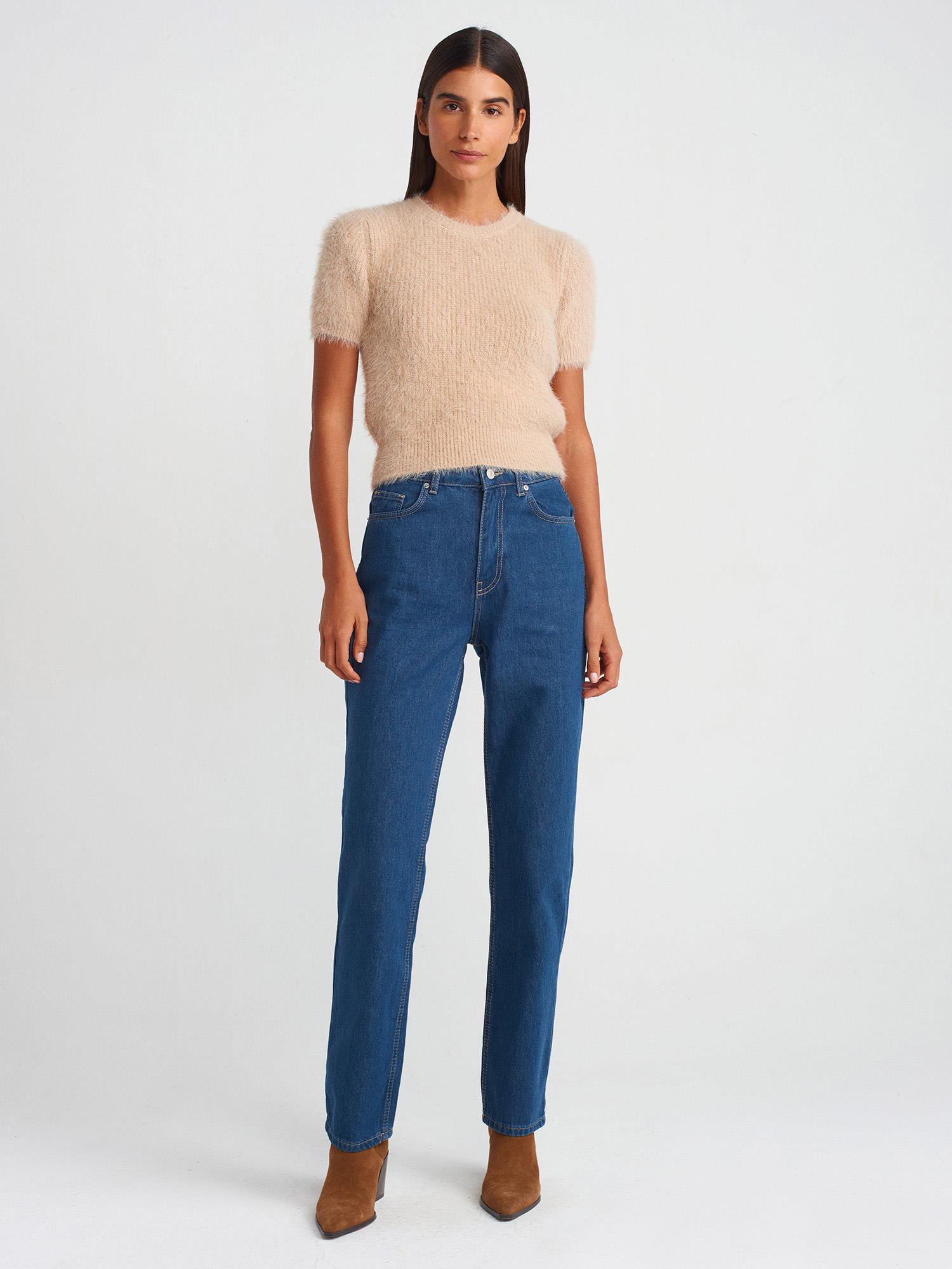 Jean71731 Rins Yıkama Straight Jean Lacivert