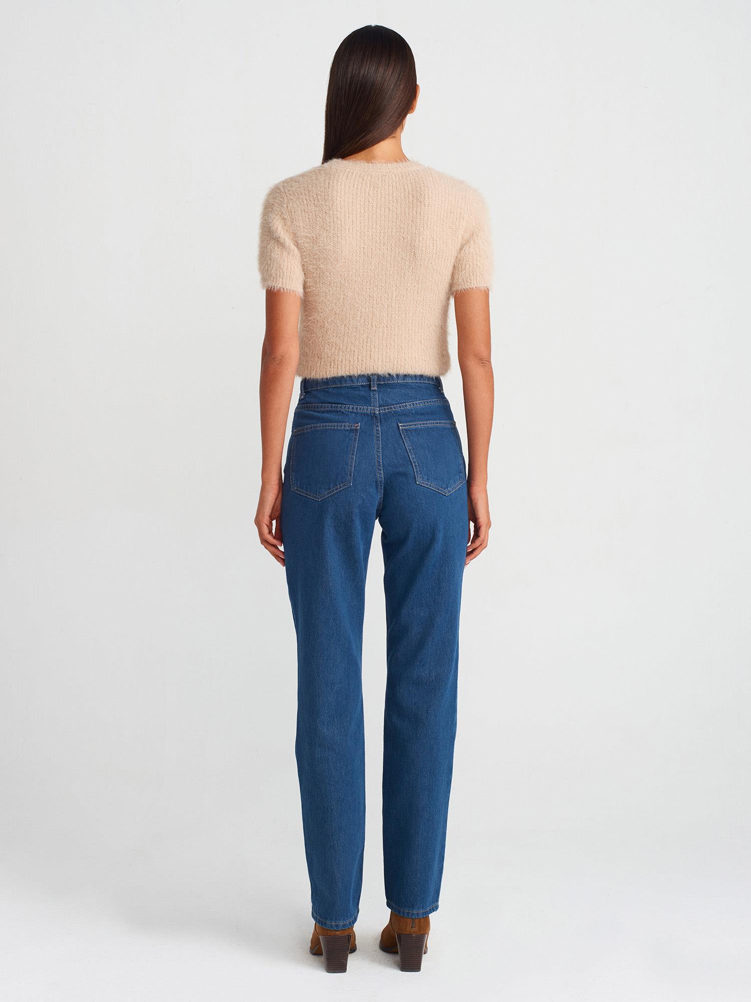 Jean71731 Rins Yıkama Straight Jean Lacivert