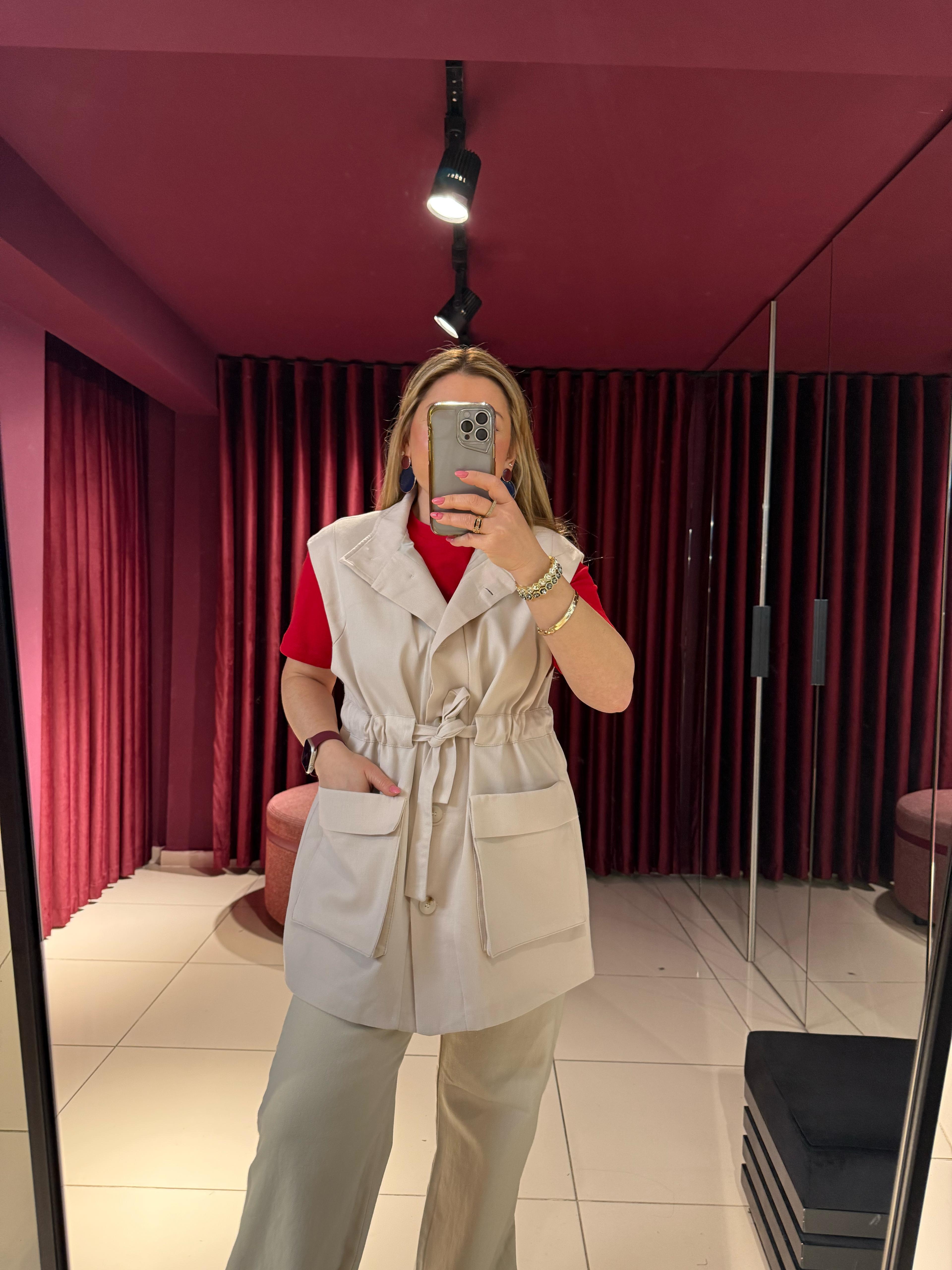Yelek7408 Gabardin Yelek Taş