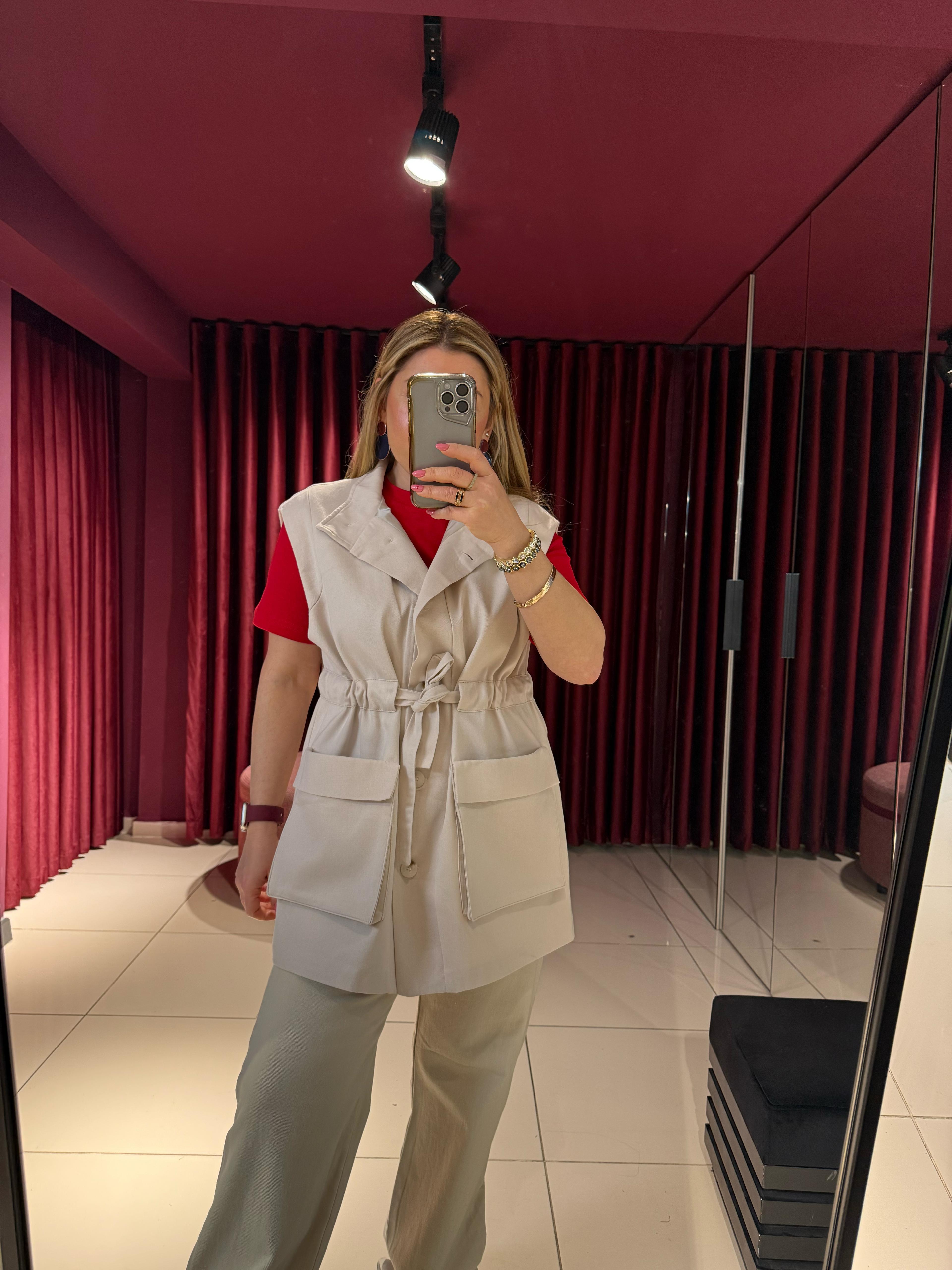 Yelek7408 Gabardin Yelek Taş
