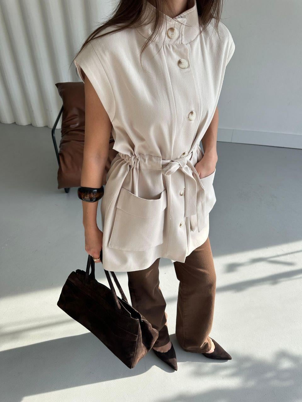 Yelek7408 Gabardin Yelek Taş