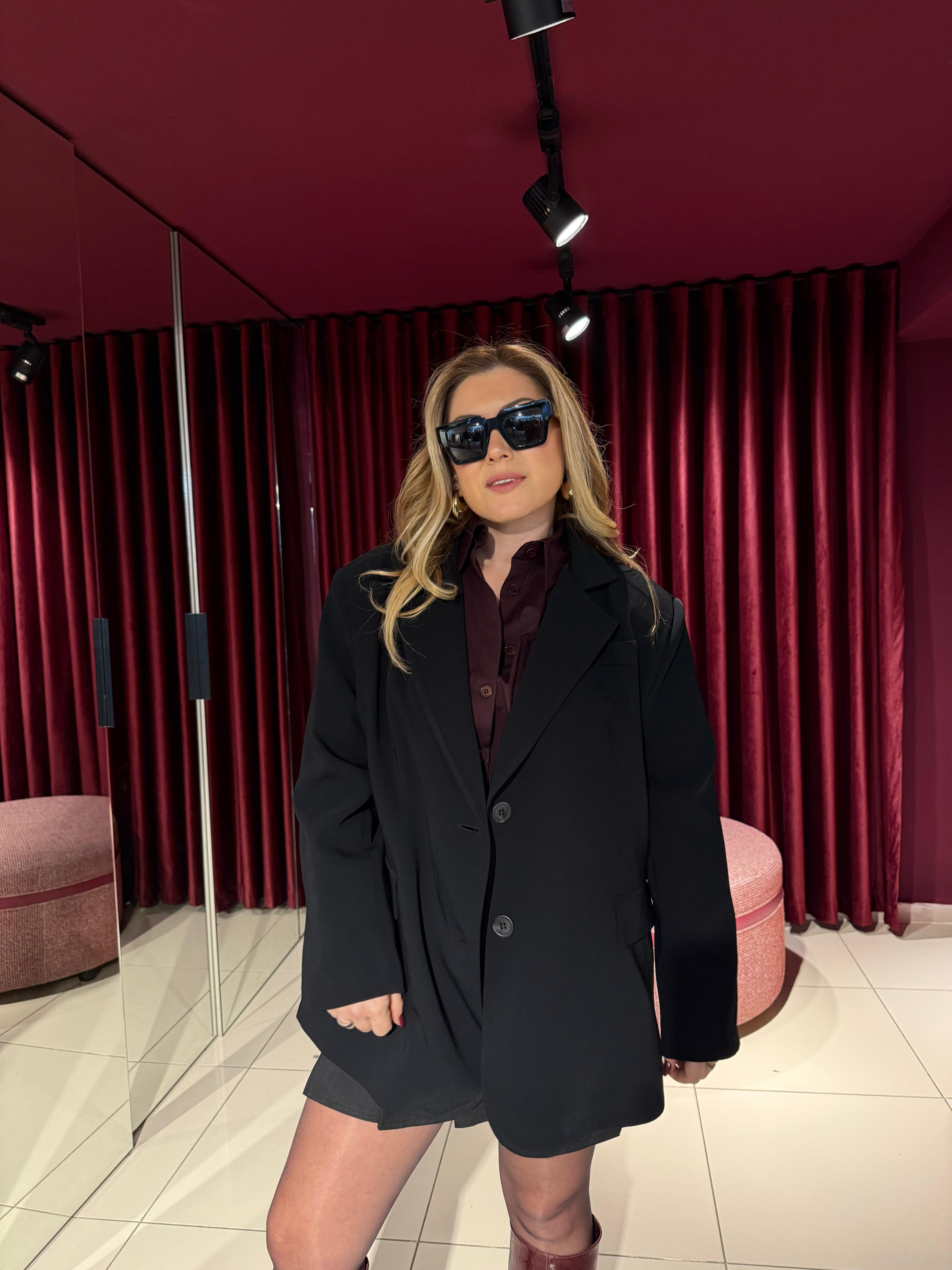 Ceket7437 Oversize Ceket Siyah