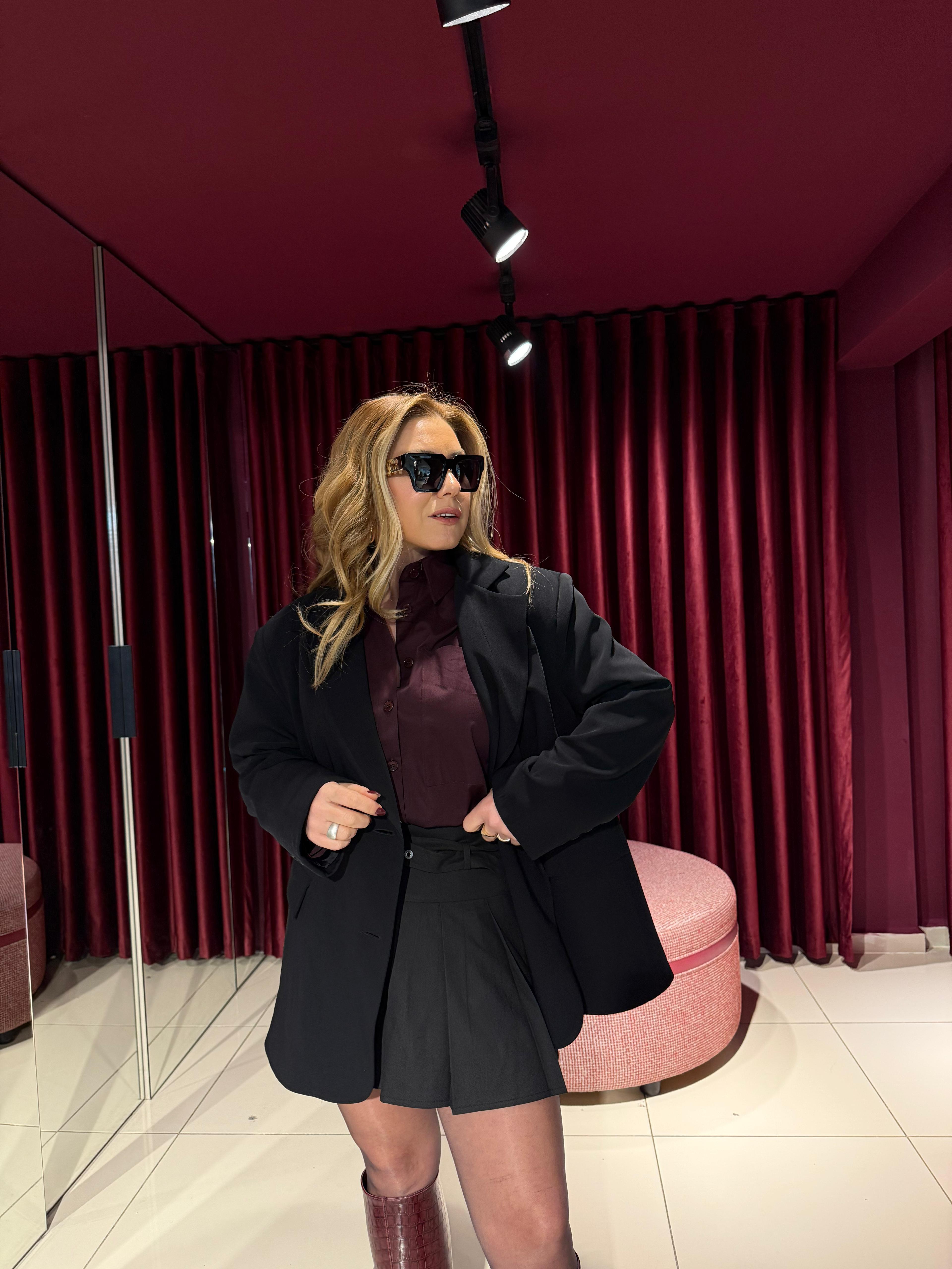 Ceket7437 Oversize Ceket Siyah