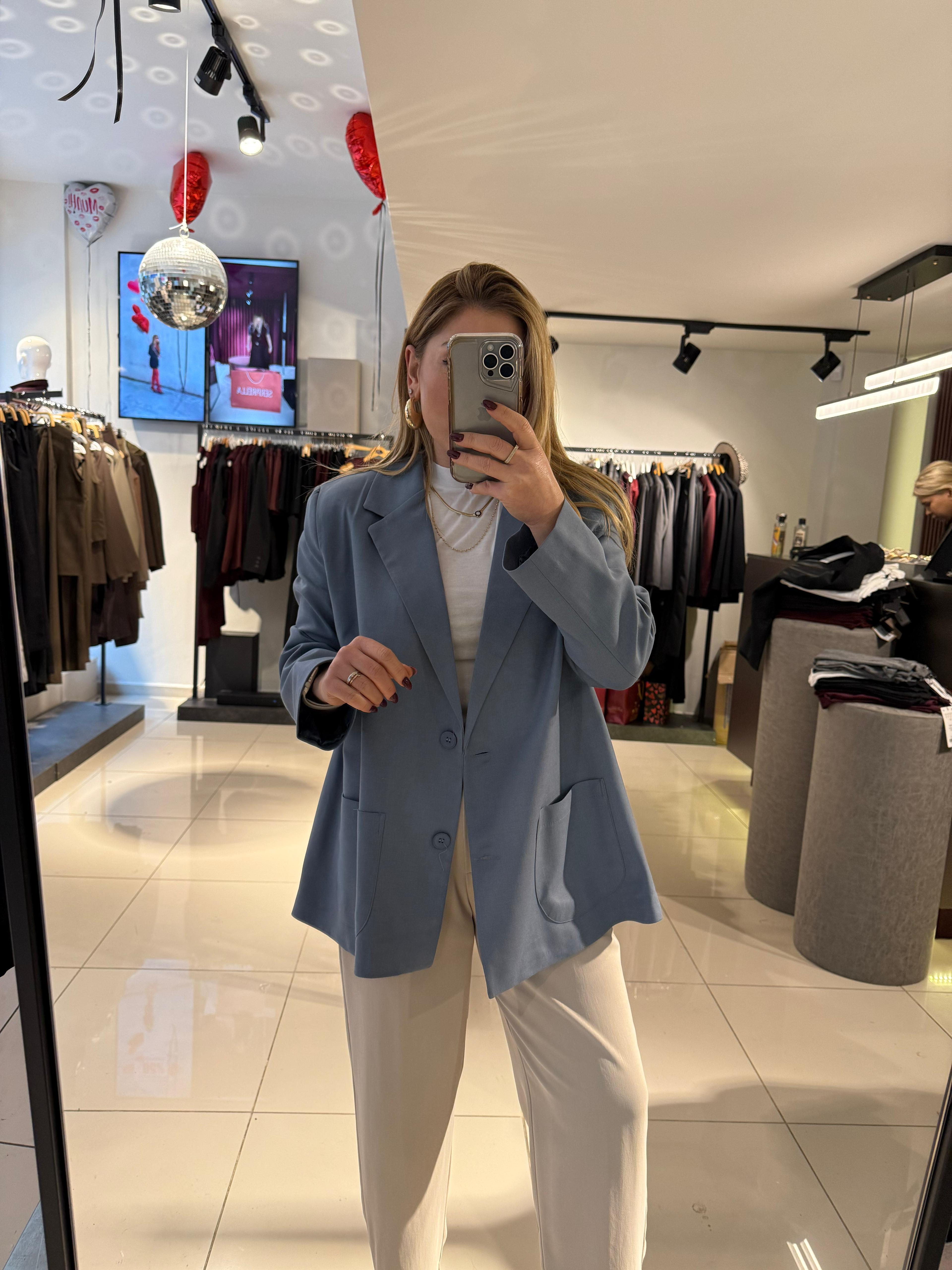 Ofis Şıklığı 8353 Ceket Mavi