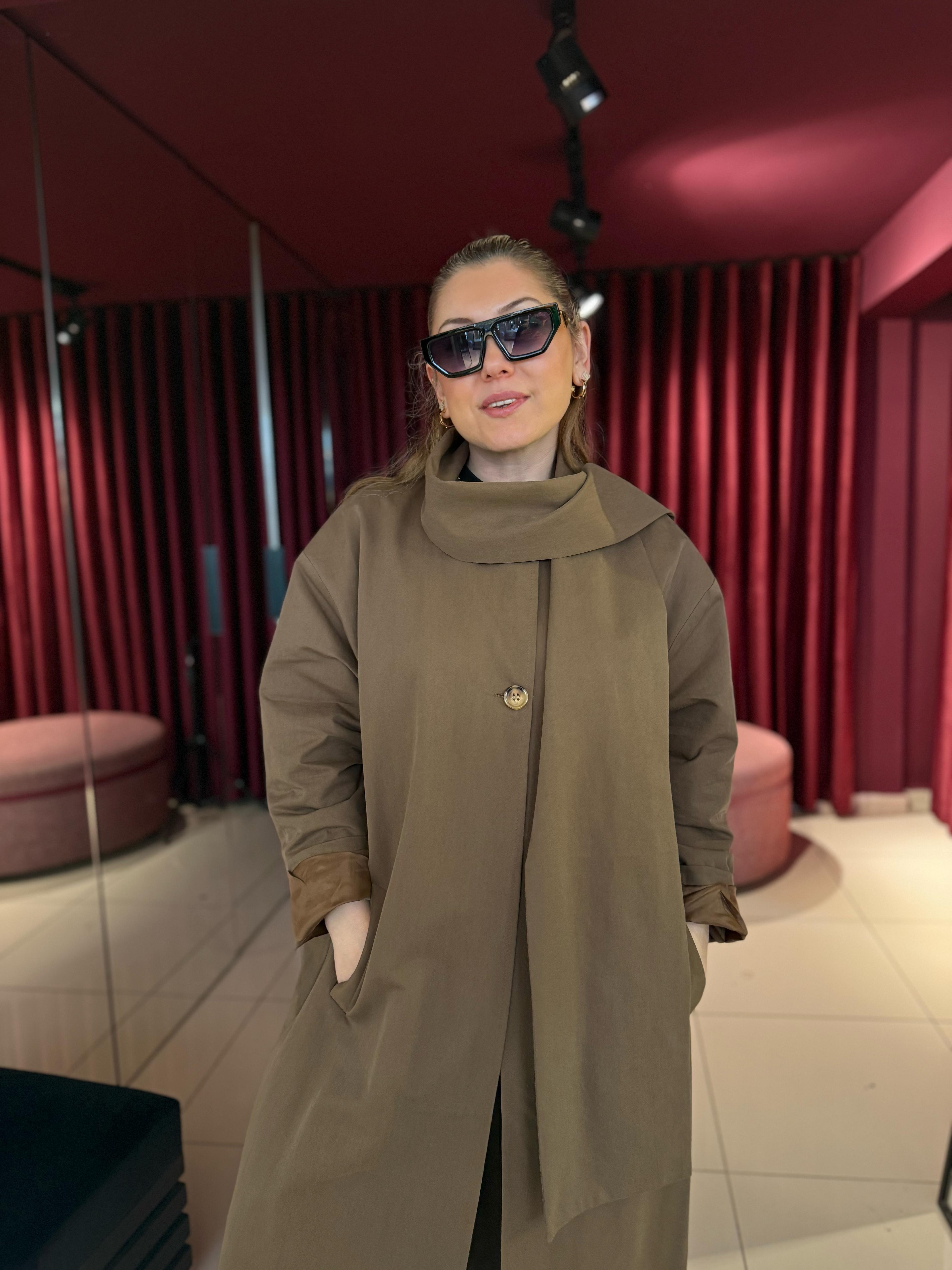 Ceket85145 Kahverengi Trençkot