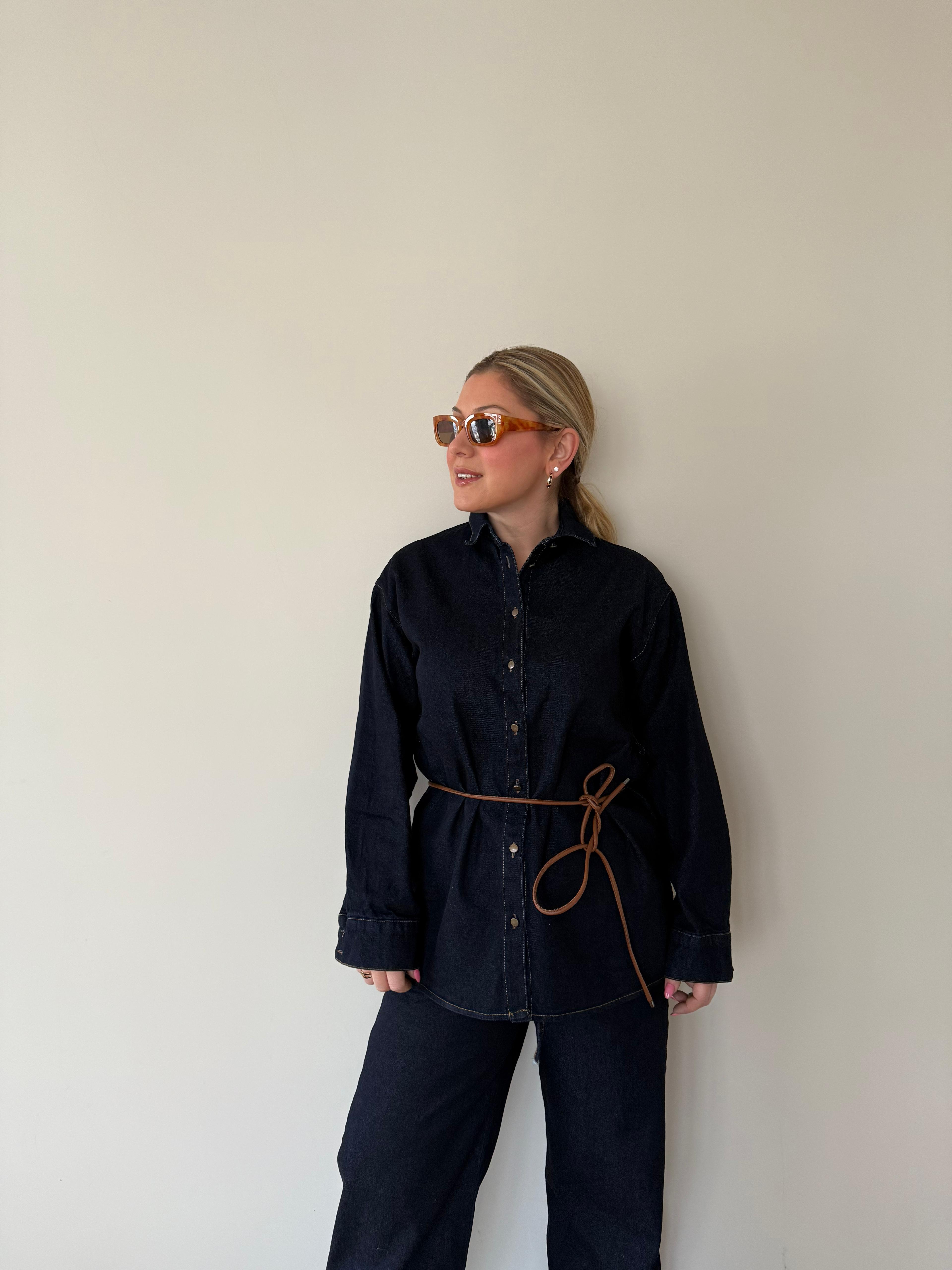 Takım8627 Denim Gömlek Pantolon Takım