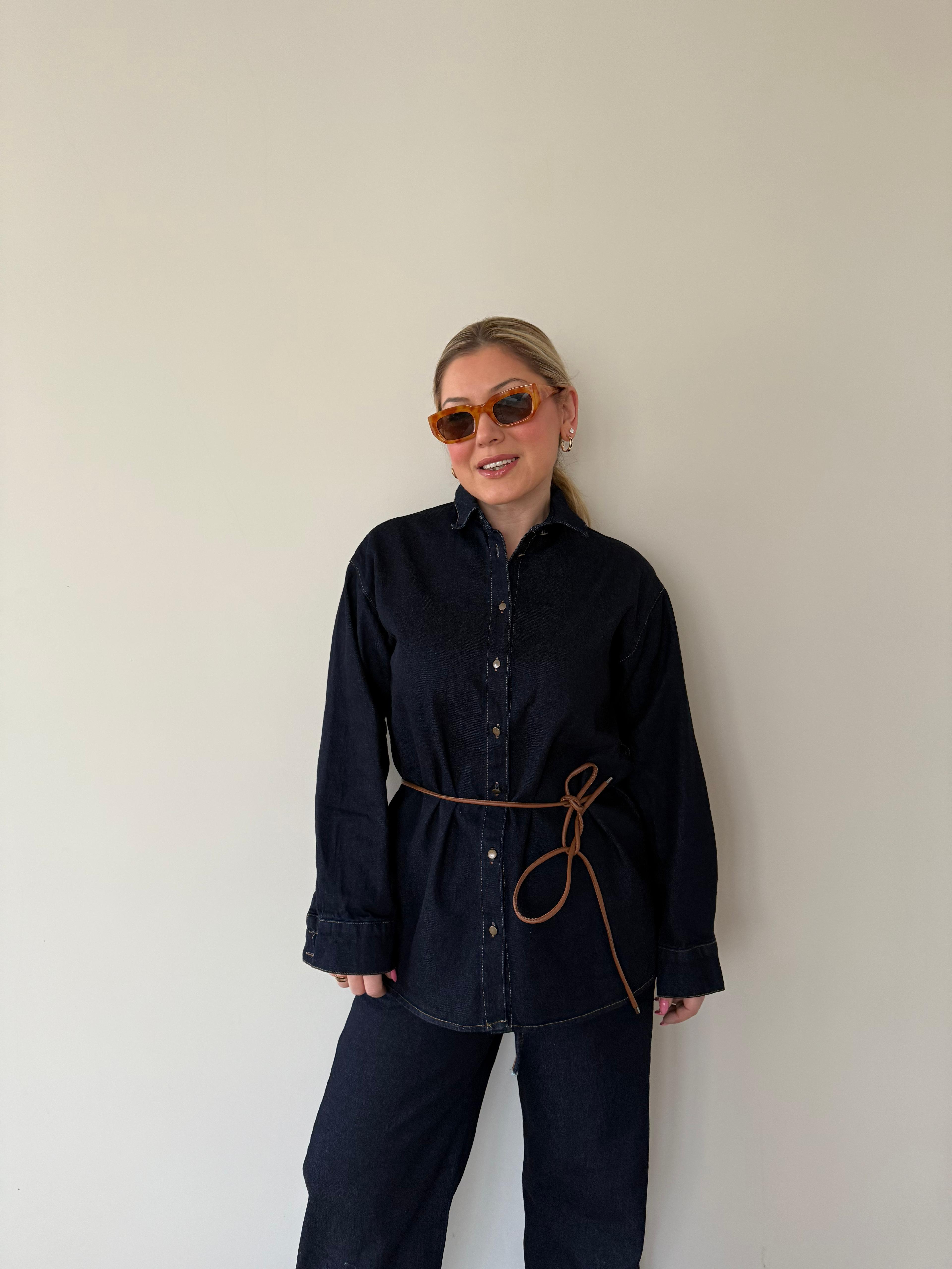 Takım8627 Denim Gömlek Pantolon Takım