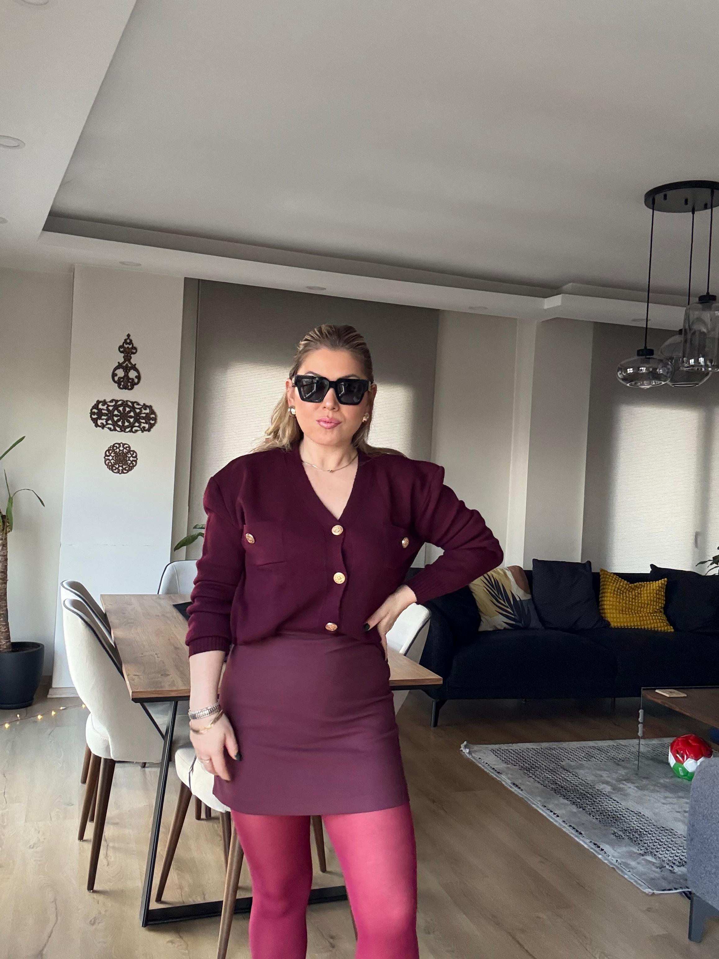 EtekMASSİ Etek Bordo