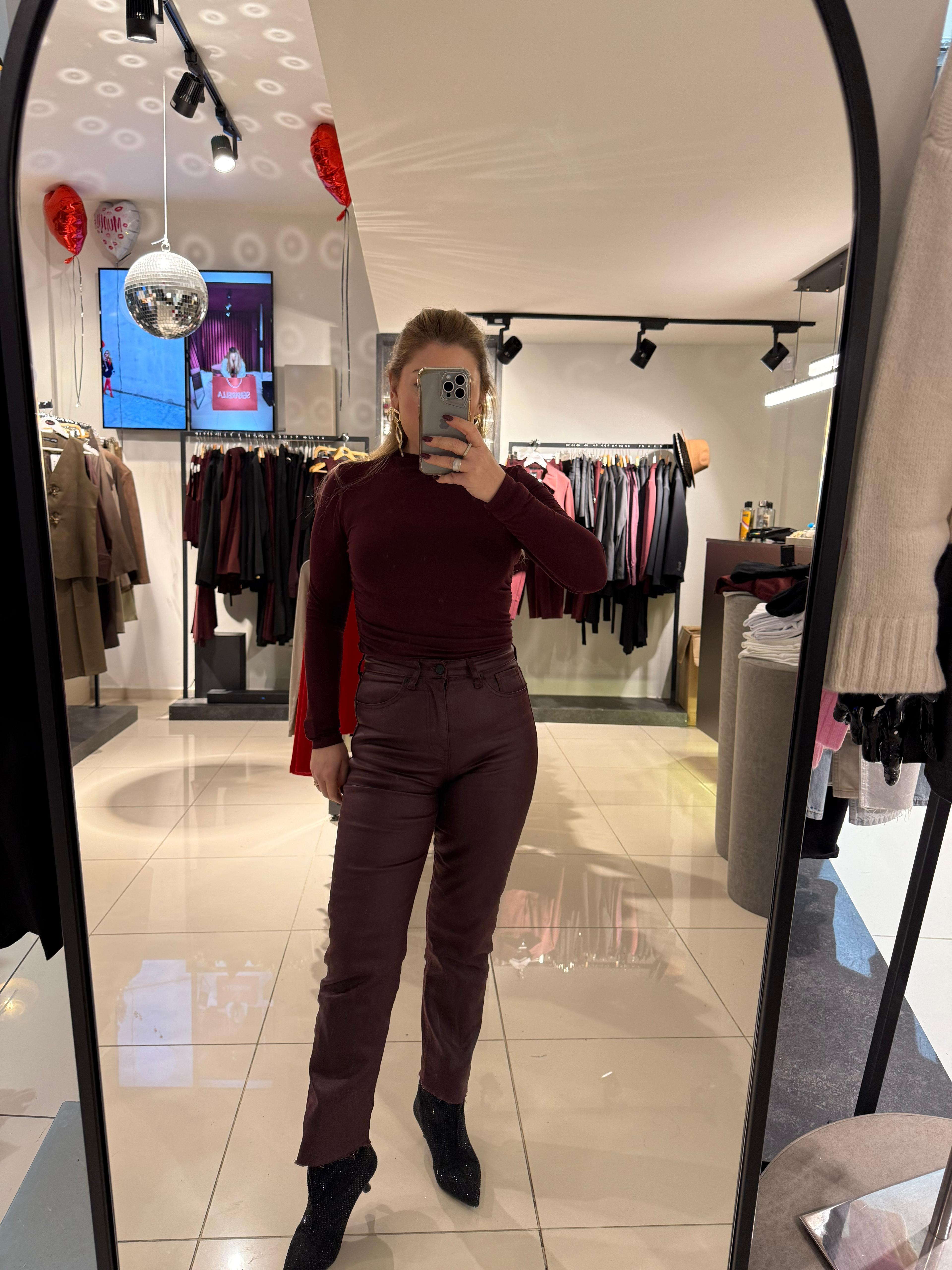 JeanZR 06 Mumlu Kaplama Jean Bordo