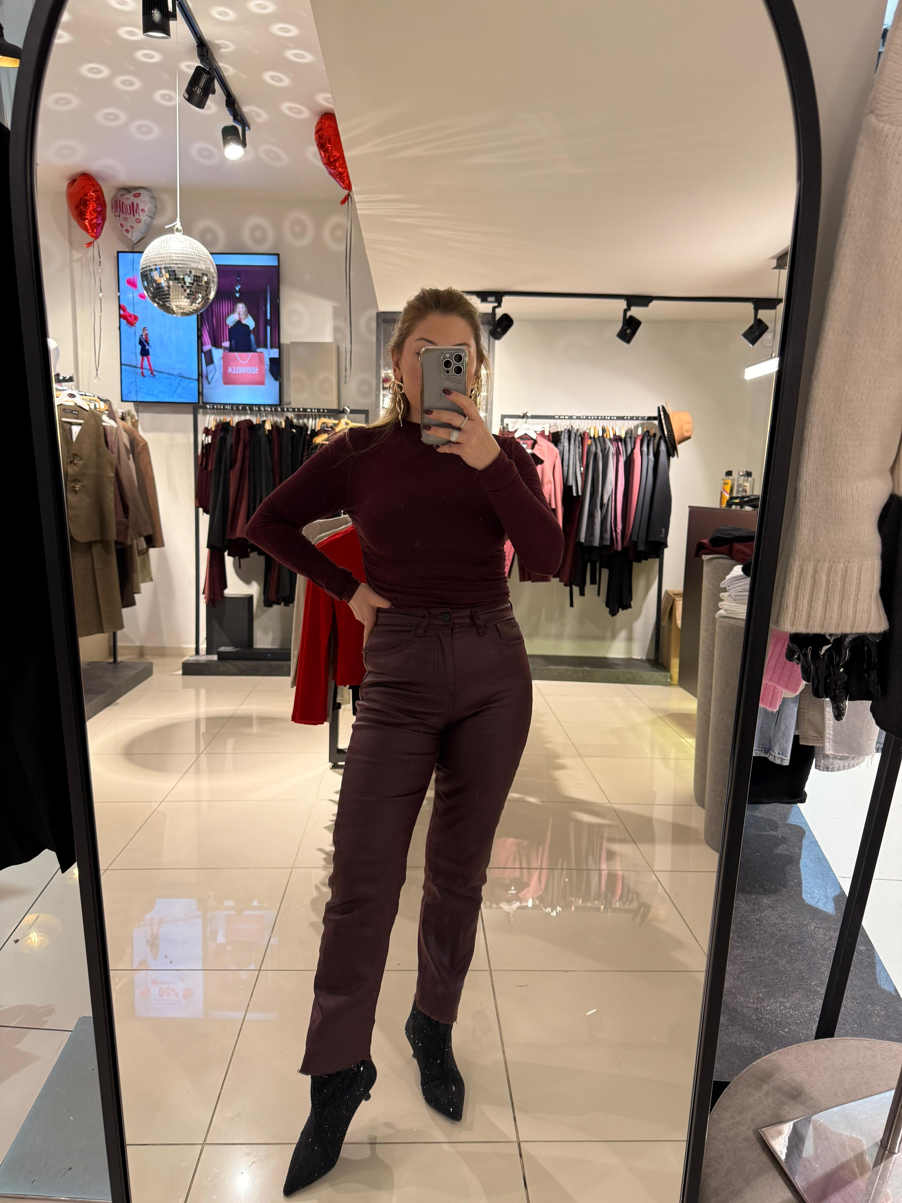 JeanZR 06 Mumlu Kaplama Jean Bordo