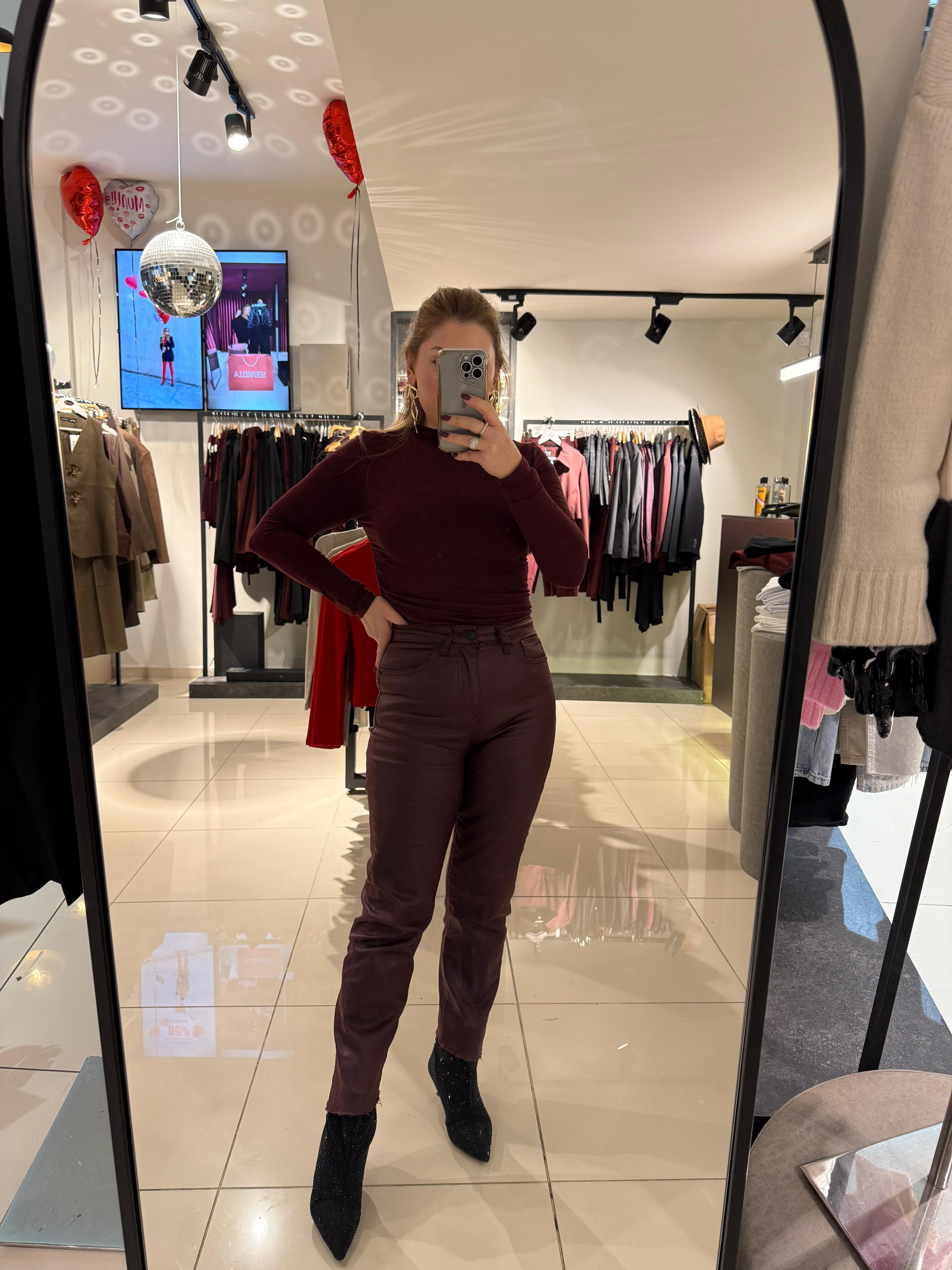 JeanZR 06 Mumlu Kaplama Jean Bordo
