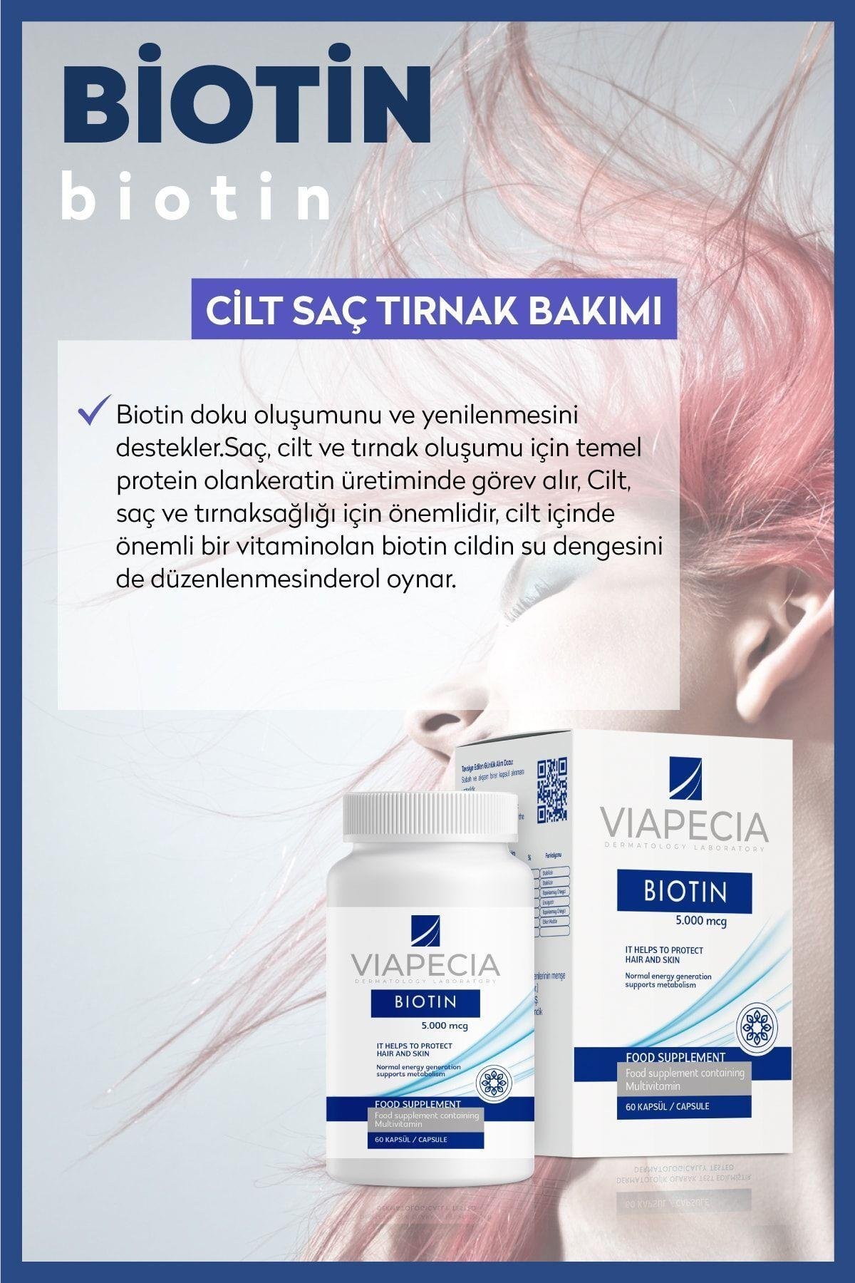 Biotin 5000 Mcg 60 Kapsül – Saç, Cilt ve Tırnak Sağlığına Destek – Takviye Edici Vitamin