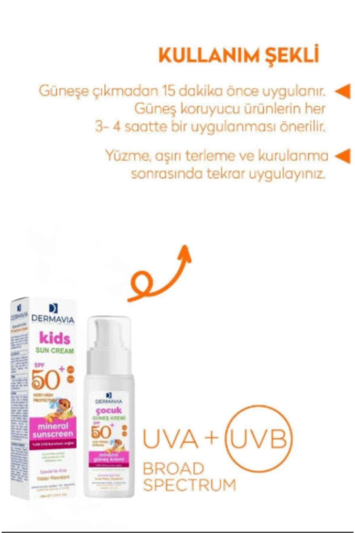 Dermavia Çocuk Güneş Kremi SPF 50 100 ml – Yüksek Koruma ile Hassas Ciltler İçin Güvenli Güneş Bakımı