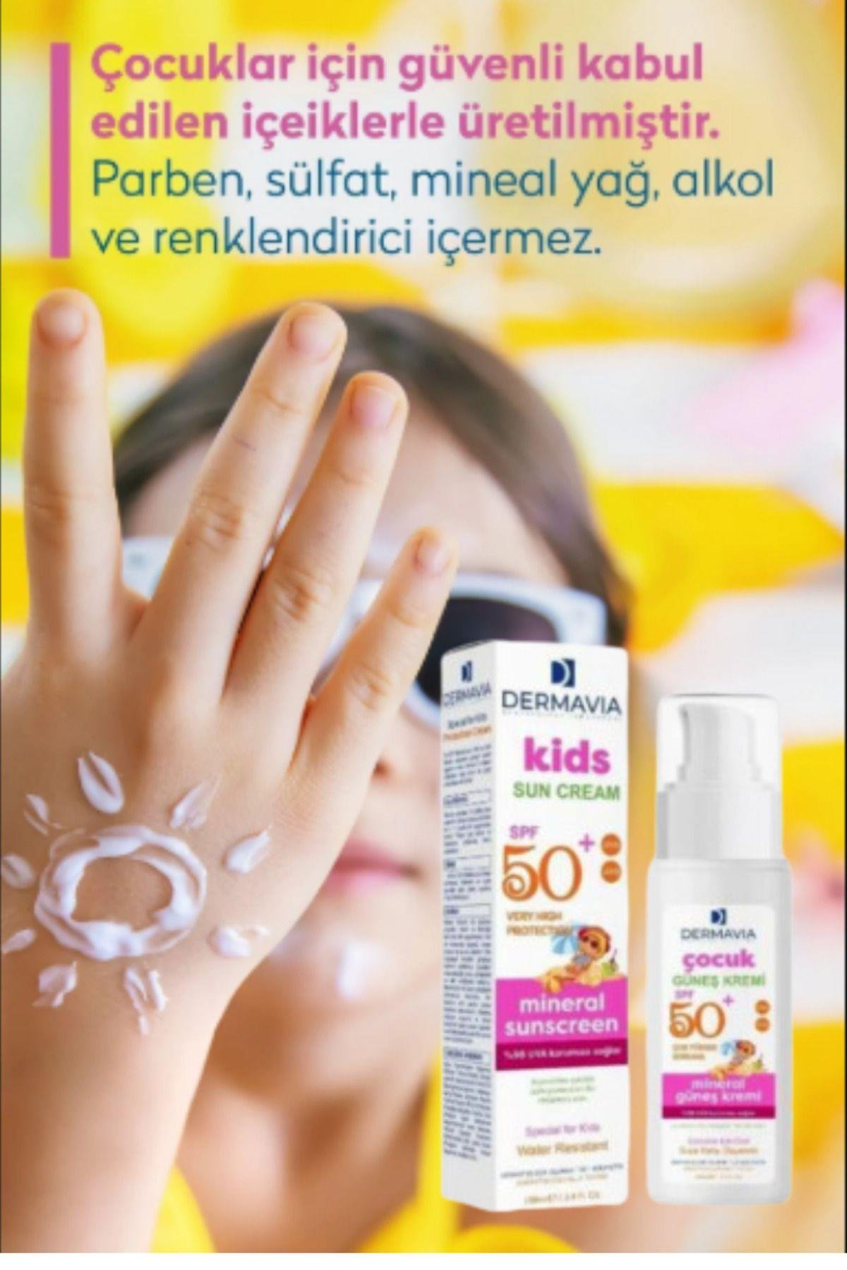 Dermavia Çocuk Güneş Kremi SPF 50 100 ml – Yüksek Koruma ile Hassas Ciltler İçin Güvenli Güneş Bakımı