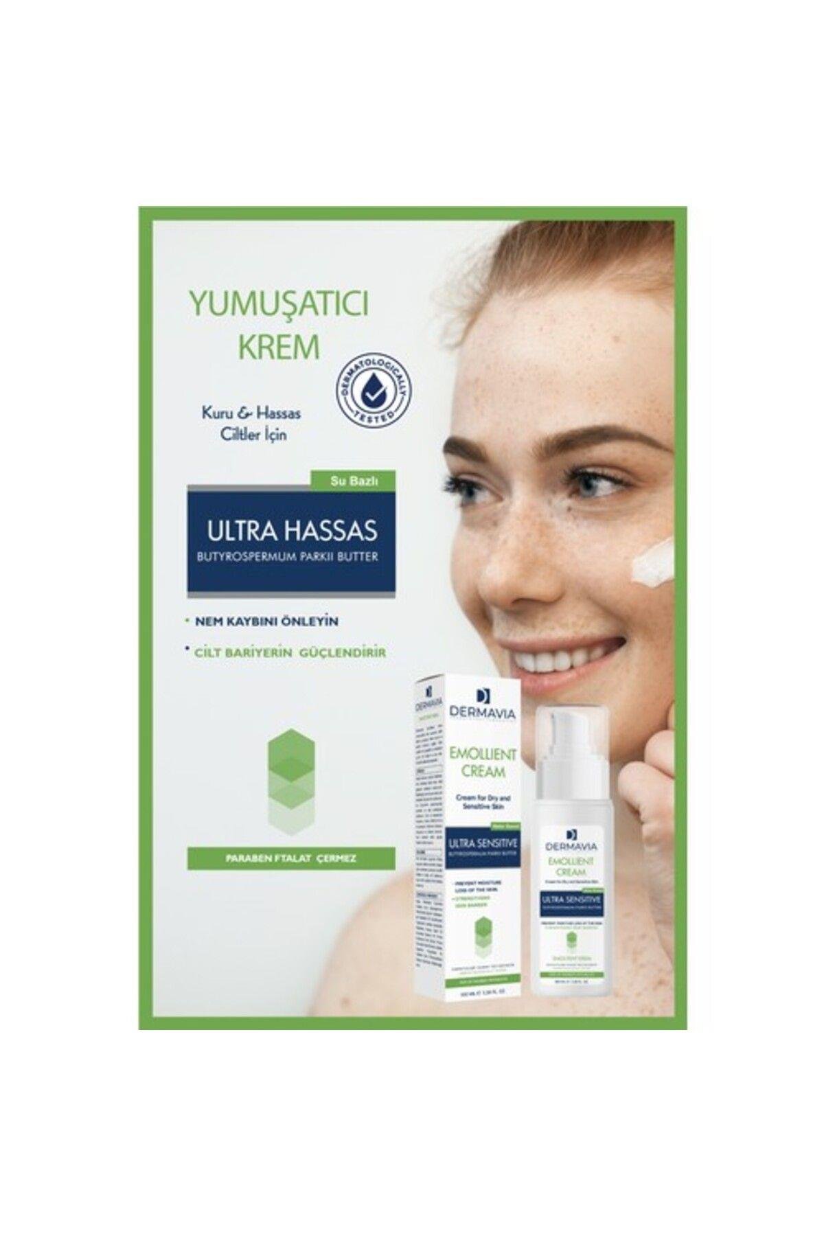Dermavia Kuru Hassas & Atopik Ciltler İçin Emolyent Krem 100 ml – Kızarıklık, Çatlak ve Tahrişi Yatıştırır