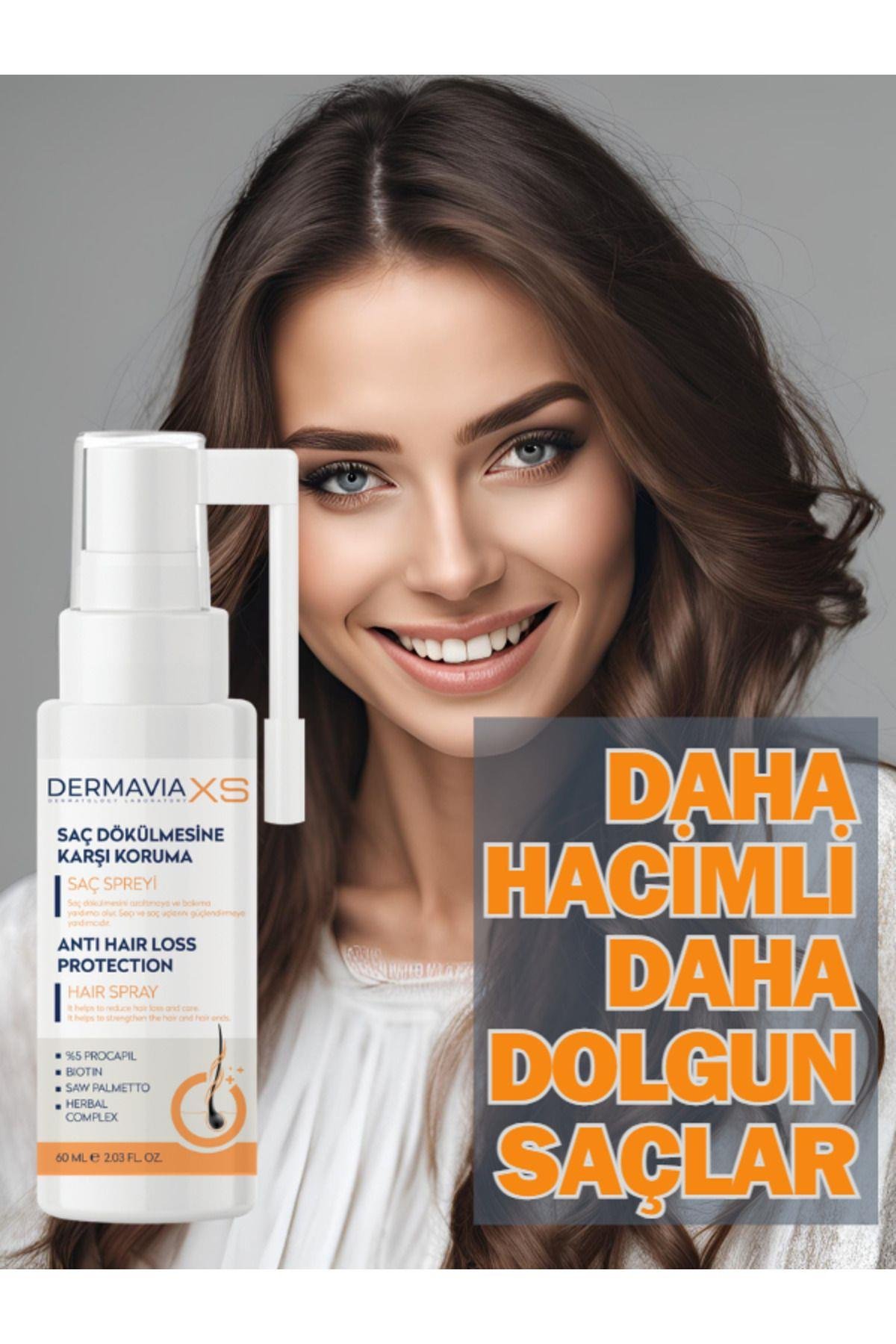 Dermavia XS Dökülmesine Karşı Koruma Spreyi 60 ML – Saç Dökülmesini Önler, Güçlendirir