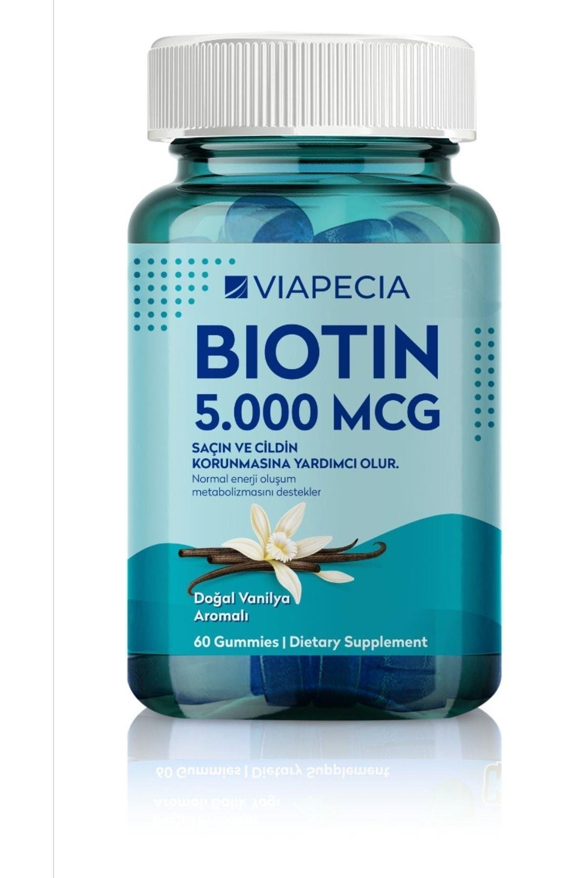 Gummy Biotin 5000 Mcg – Jelibon Formda Takviye – Saç, Cilt ve Tırnak Sağlığı İçin – 60 Adet