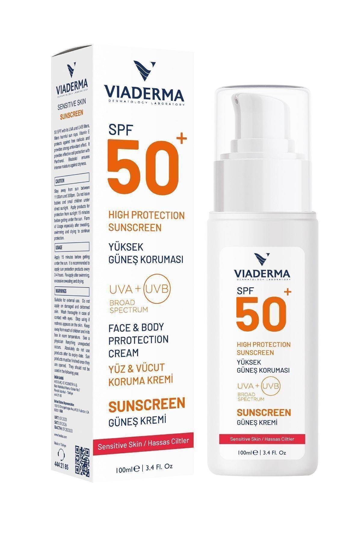 SPF+50 Yüksek Korumalı Güneş Kremi 100 ml – Hassas, Kuru ve Kızarık Ciltler İçin Etkili Koruma