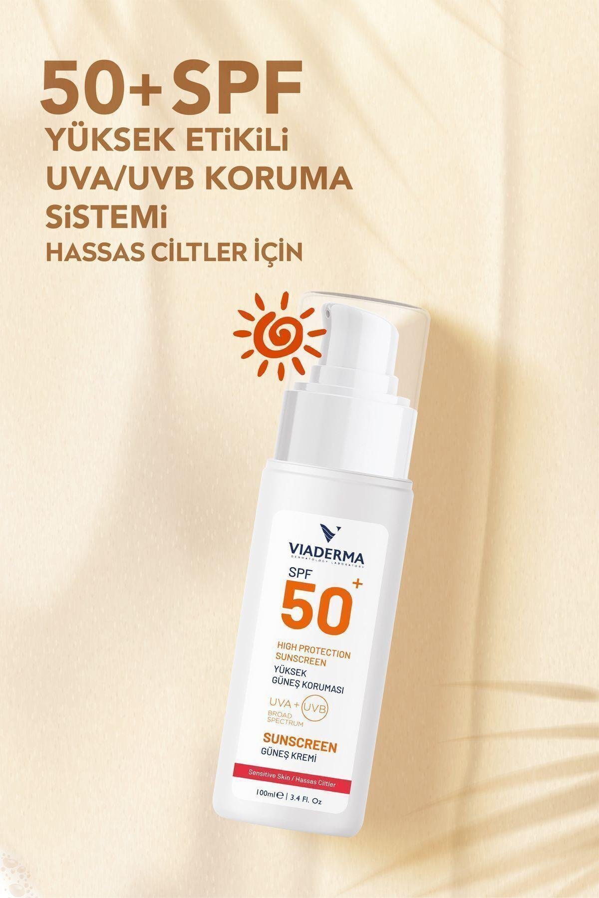 SPF+50 Yüksek Korumalı Güneş Kremi 100 ml – Hassas, Kuru ve Kızarık Ciltler İçin Etkili Koruma