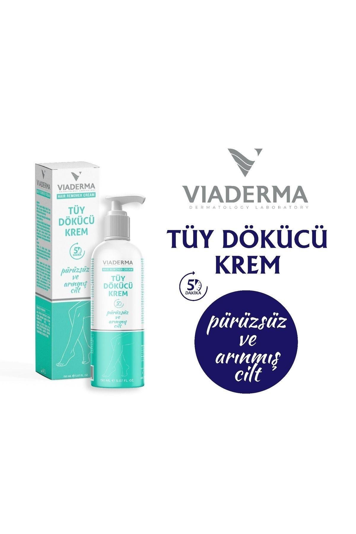 Viaderma Tüy Dökücü ve Tüy Azaltıcı Krem 150 ml - Tüm Cilt Tipleri İçin Epilasyon Kremi