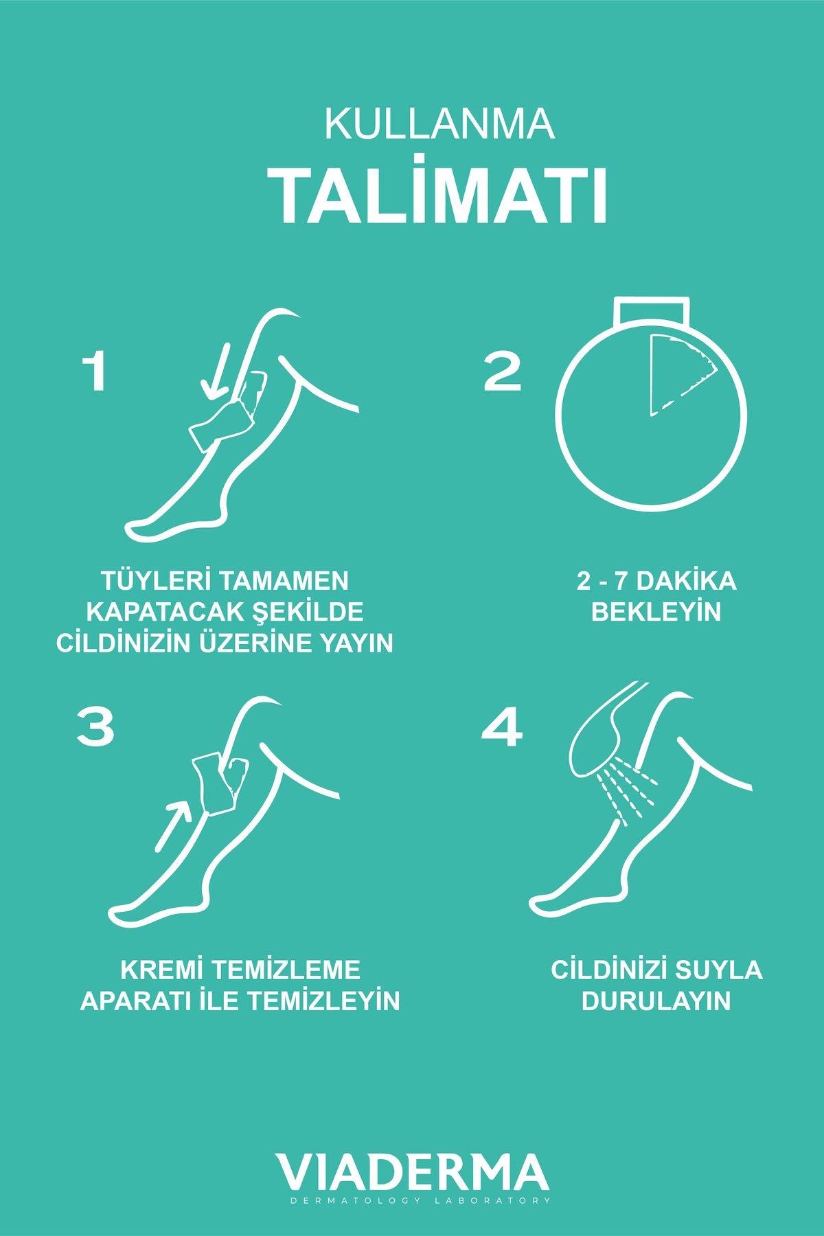 Viaderma Tüy Dökücü ve Tüy Azaltıcı Krem 150 ml - Tüm Cilt Tipleri İçin Epilasyon Kremi