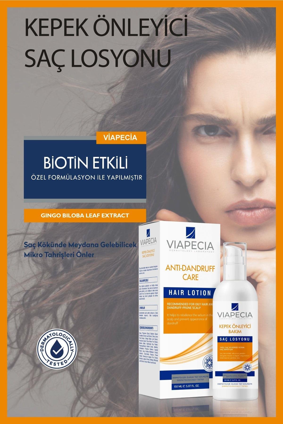 Viapecia Kepek Önleyici Bakım Saç Losyonu 150 ML – Saç Derisindeki Döküntü, Kaşınt