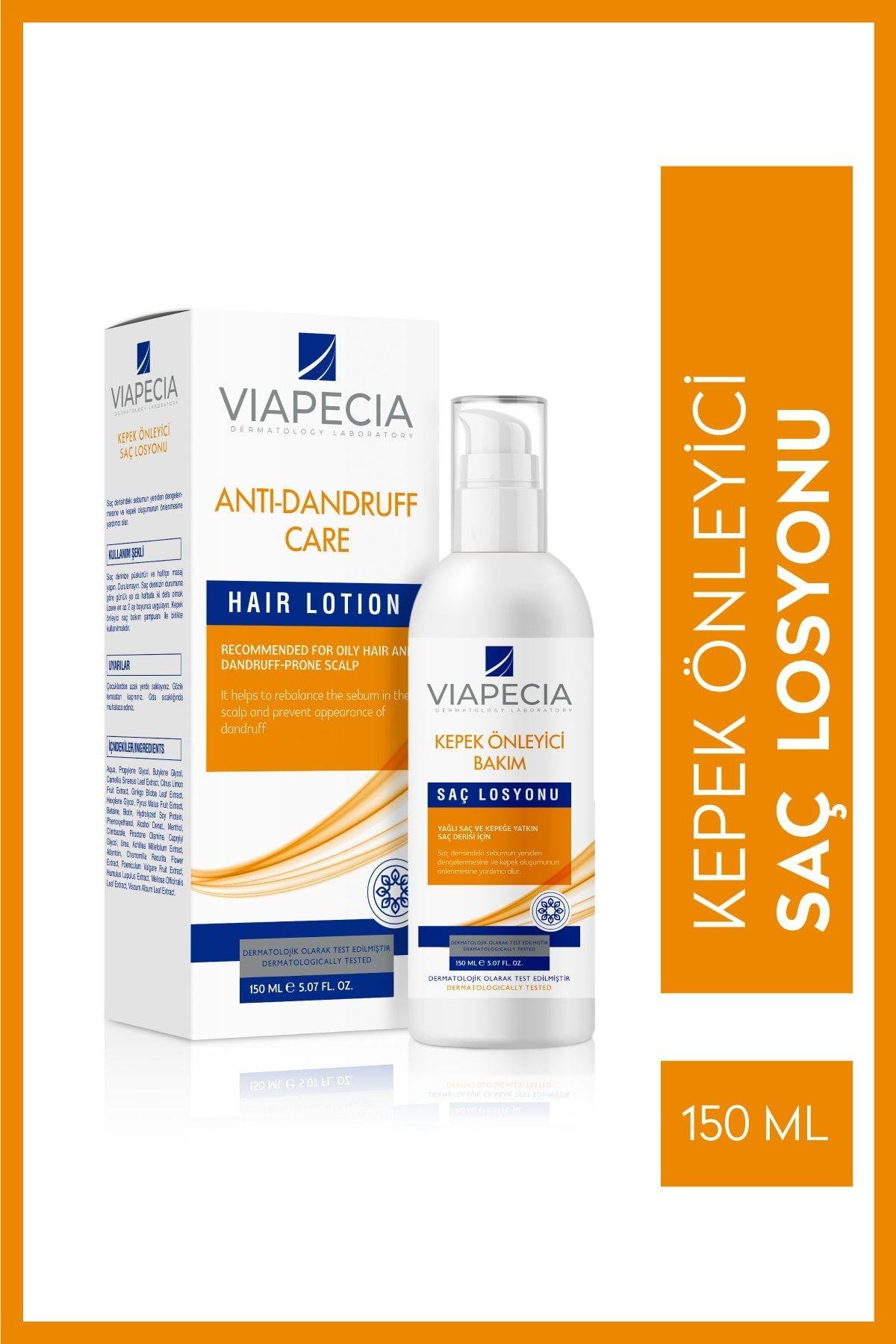 Viapecia Kepek Önleyici Bakım Saç Losyonu 150 ML – Saç Derisindeki Döküntü, Kaşınt