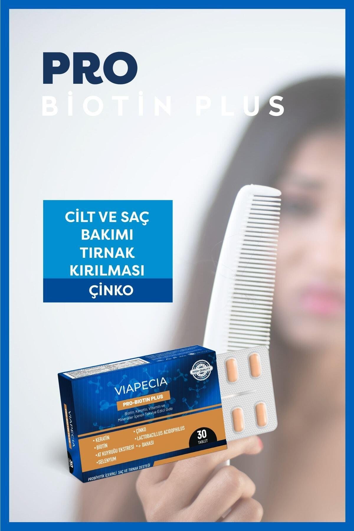 Viapecia Pro-Biotin Plus 30 Tablet - Saç Dökülmesi ve Tırnak Kırılması İçin Etkili Takviye