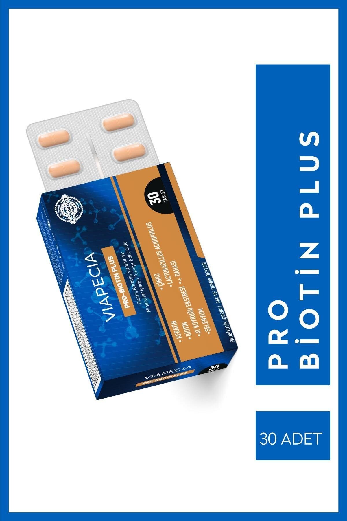 Viapecia Pro-Biotin Plus 30 Tablet - Saç Dökülmesi ve Tırnak Kırılması İçin Etkili Takviye