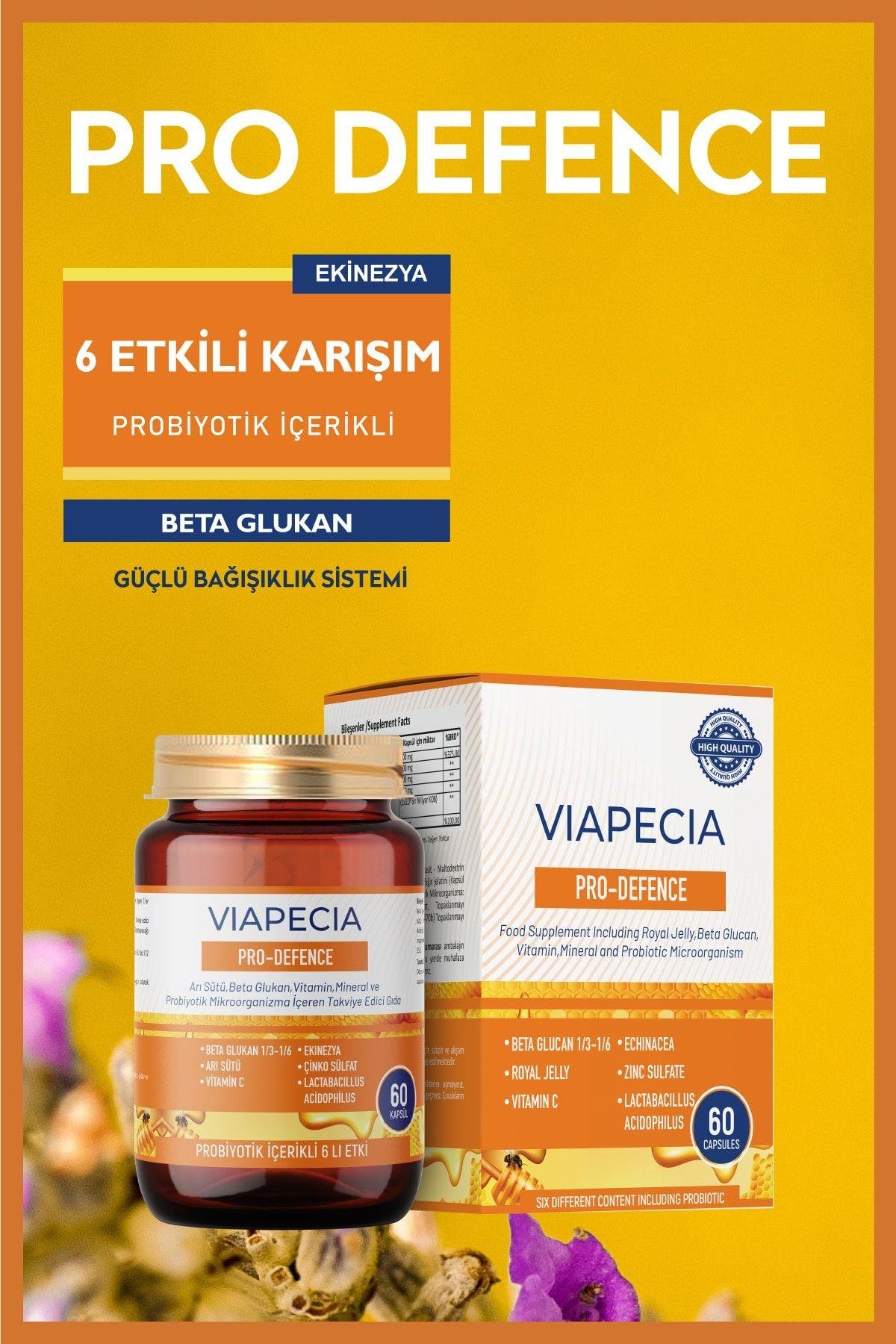 Viapecia Pro-Defence 60 Kapsül - Bağışıklık Sistemi Destekleyici Arı Sütü ve Ekinezya Ekstresi