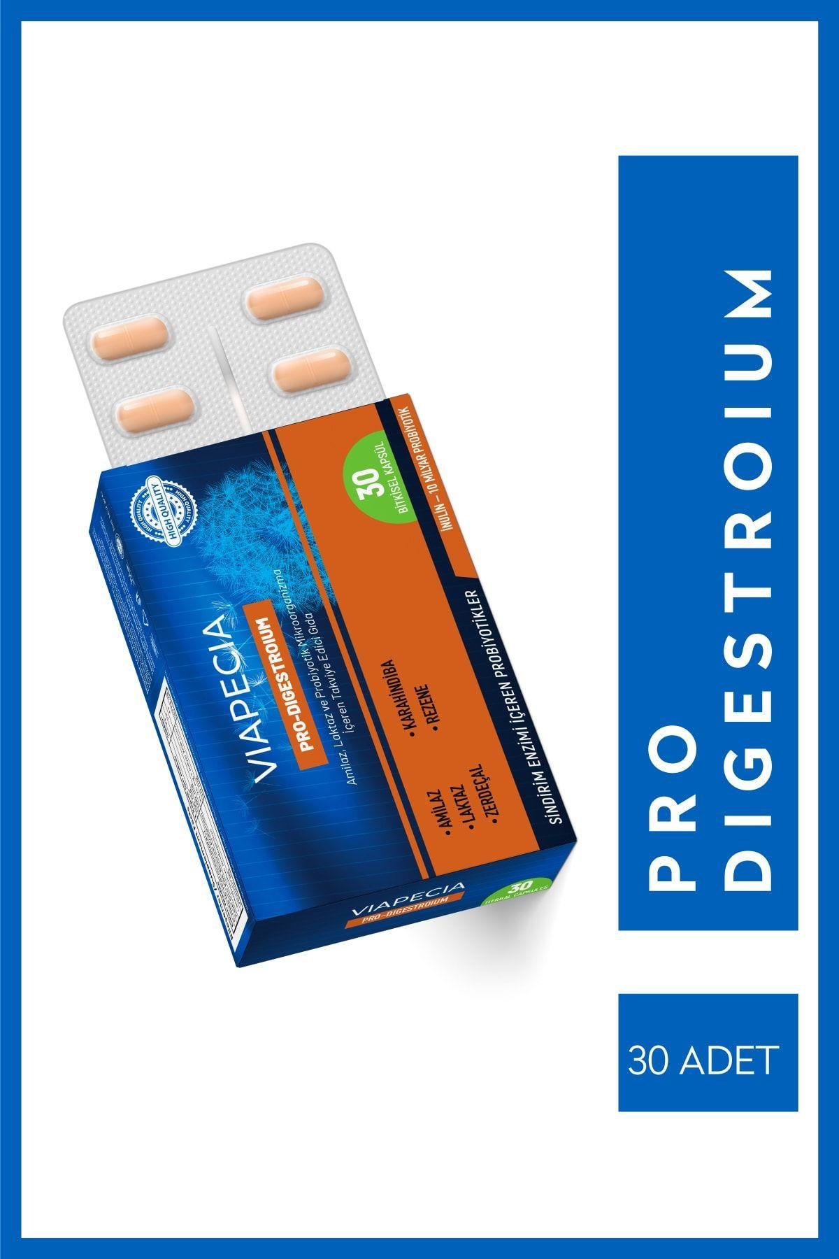 Viapecia Pro-Digestroium 30 Tablet - Şişkinlik ve Hazımsızlık İçin Doğal Sindirim Desteği