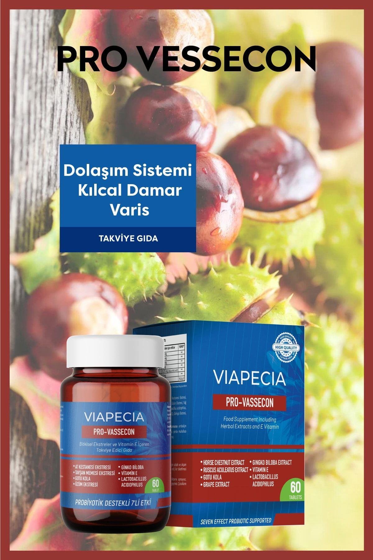 Viapecia Pro-Vassecon 60 Tablet - Dolaşım Sistemi ve Kılcal Damar Sağlığı Destekleyici