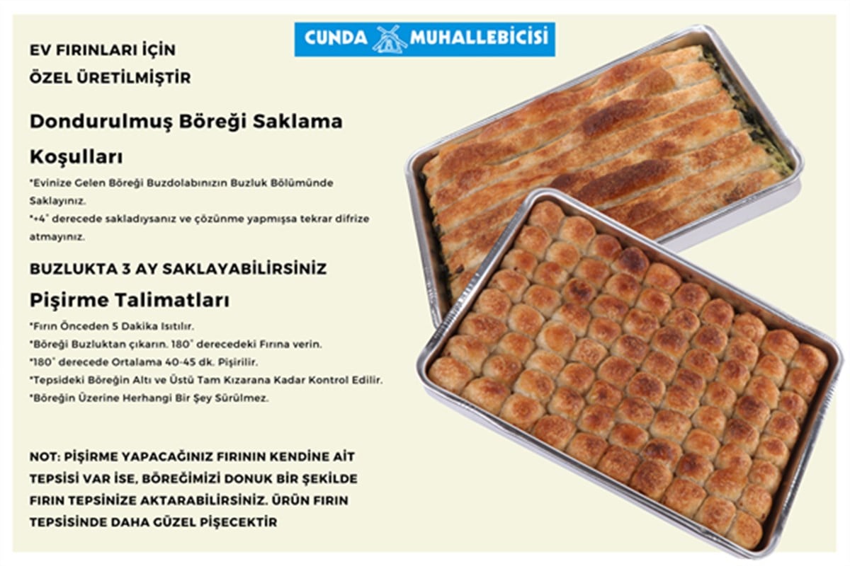 Dondurulmuş Patatesli Boşnak Böreği İstanbul Dışına Gönderilmez
